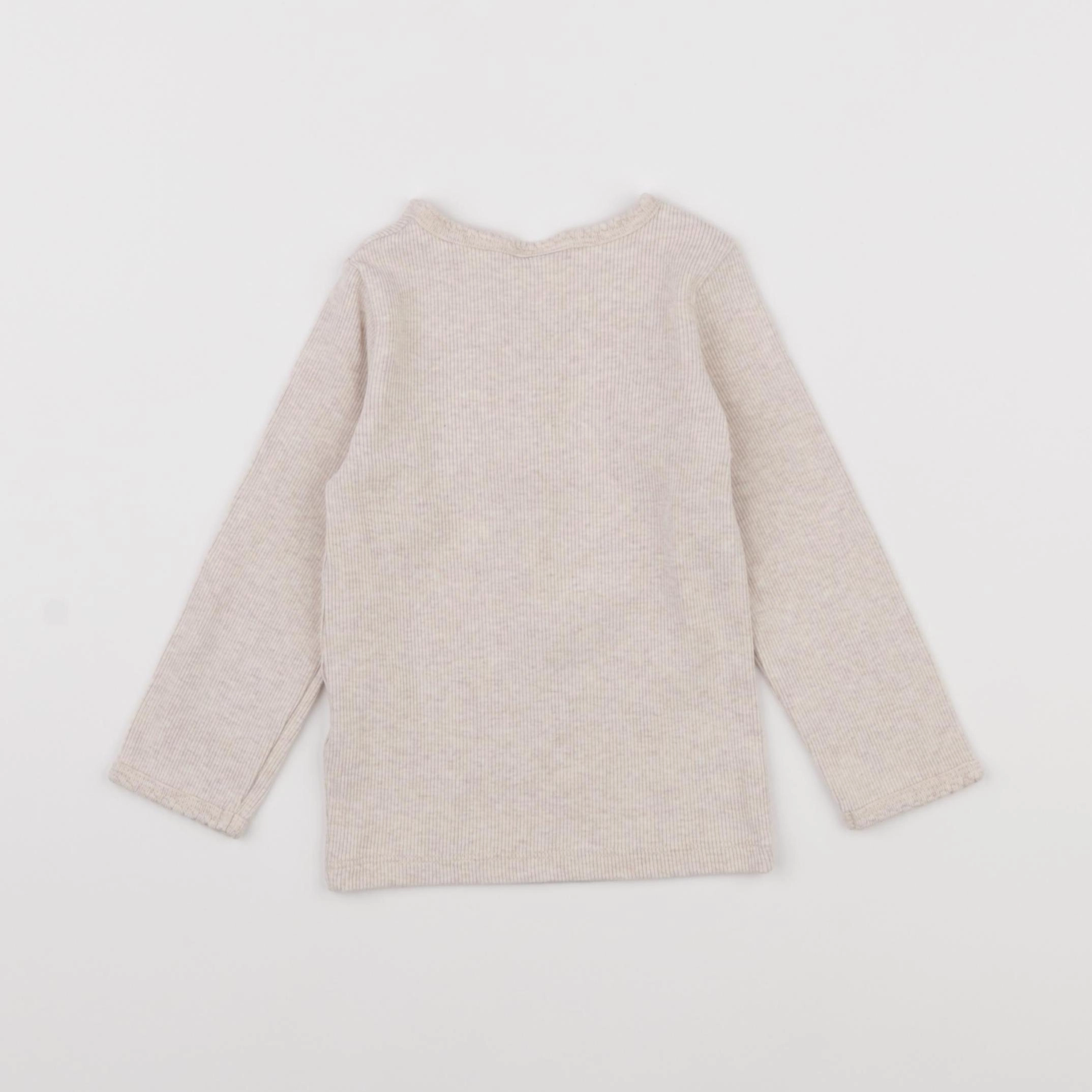 H&M - tee-shirt beige - 9/12 mois