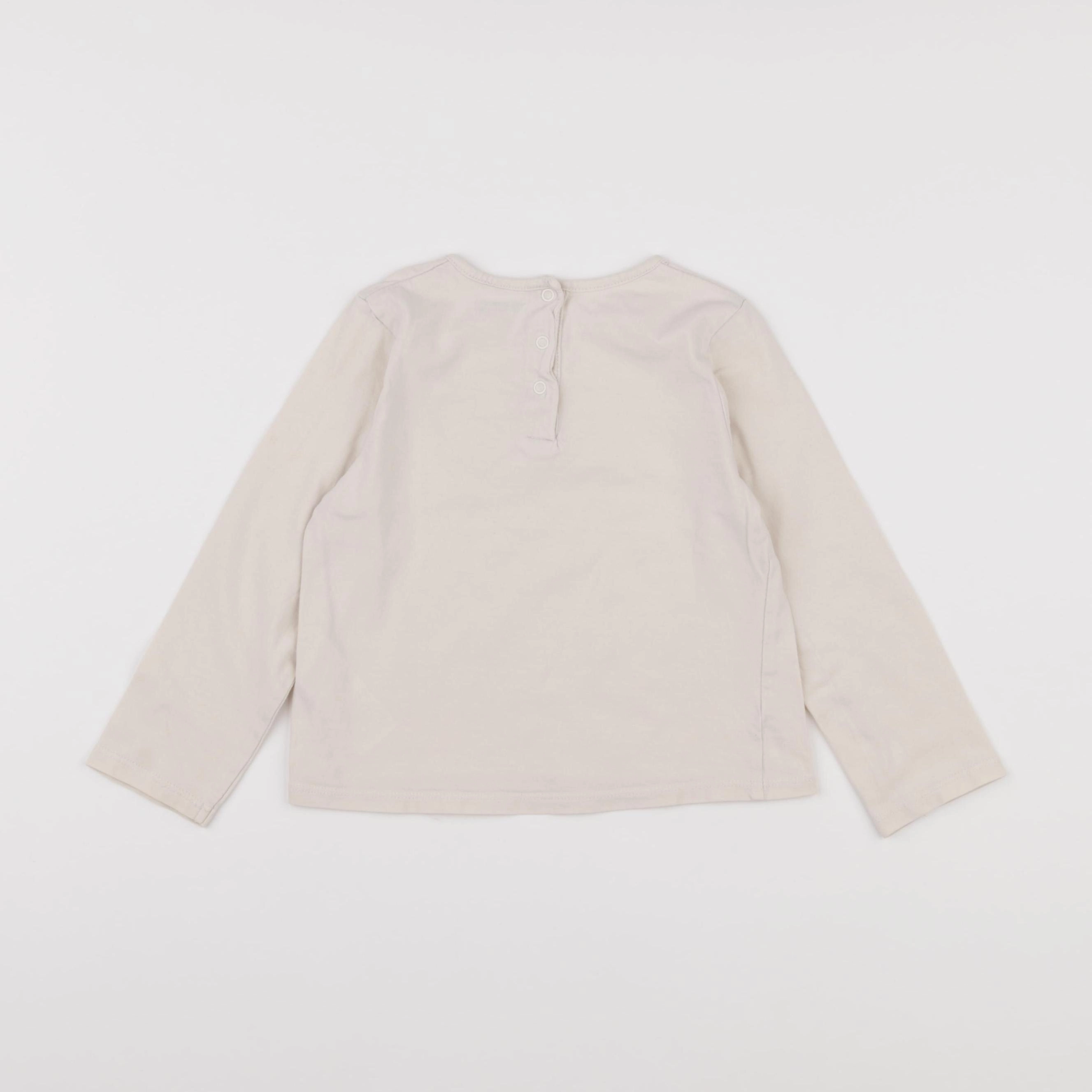 Vertbaudet - tee-shirt beige - 36 mois
