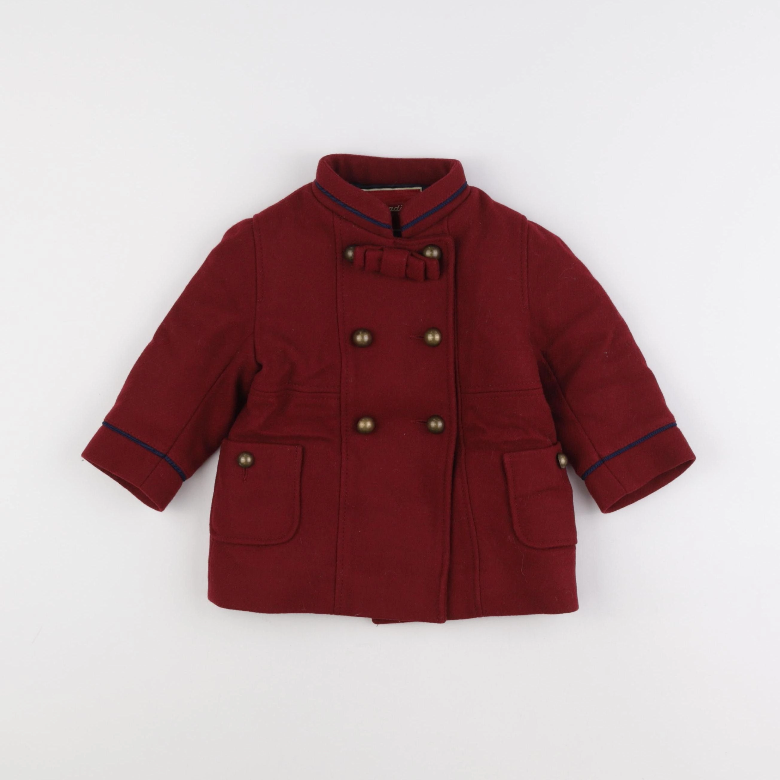 Jacadi - manteau rouge - 12 mois