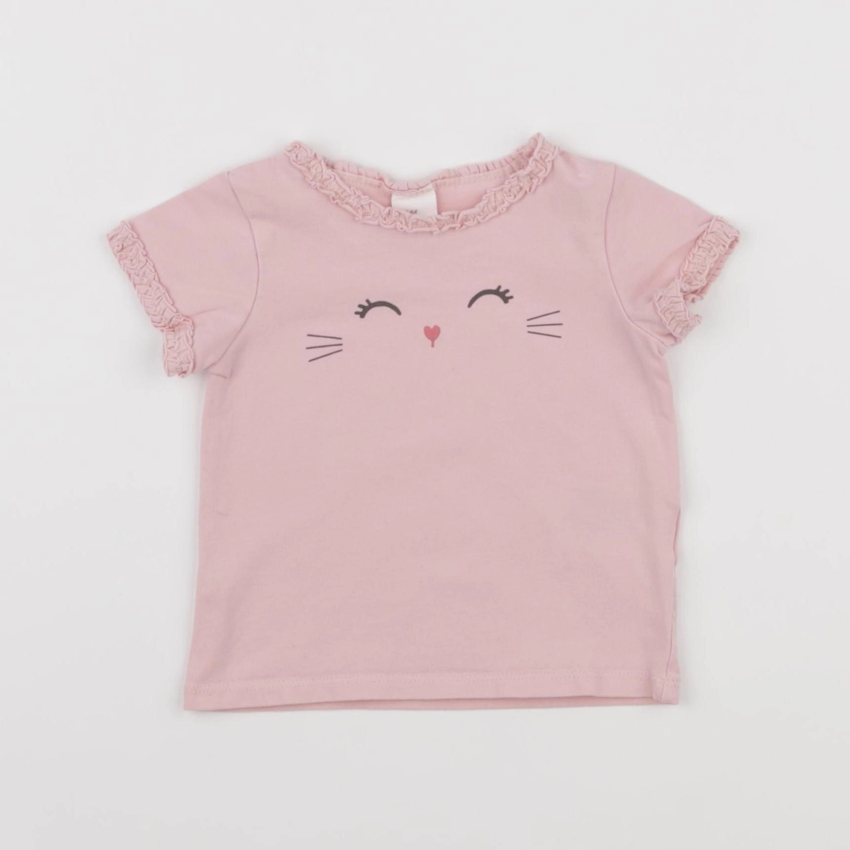 H&M - tee-shirt rose - 6 mois