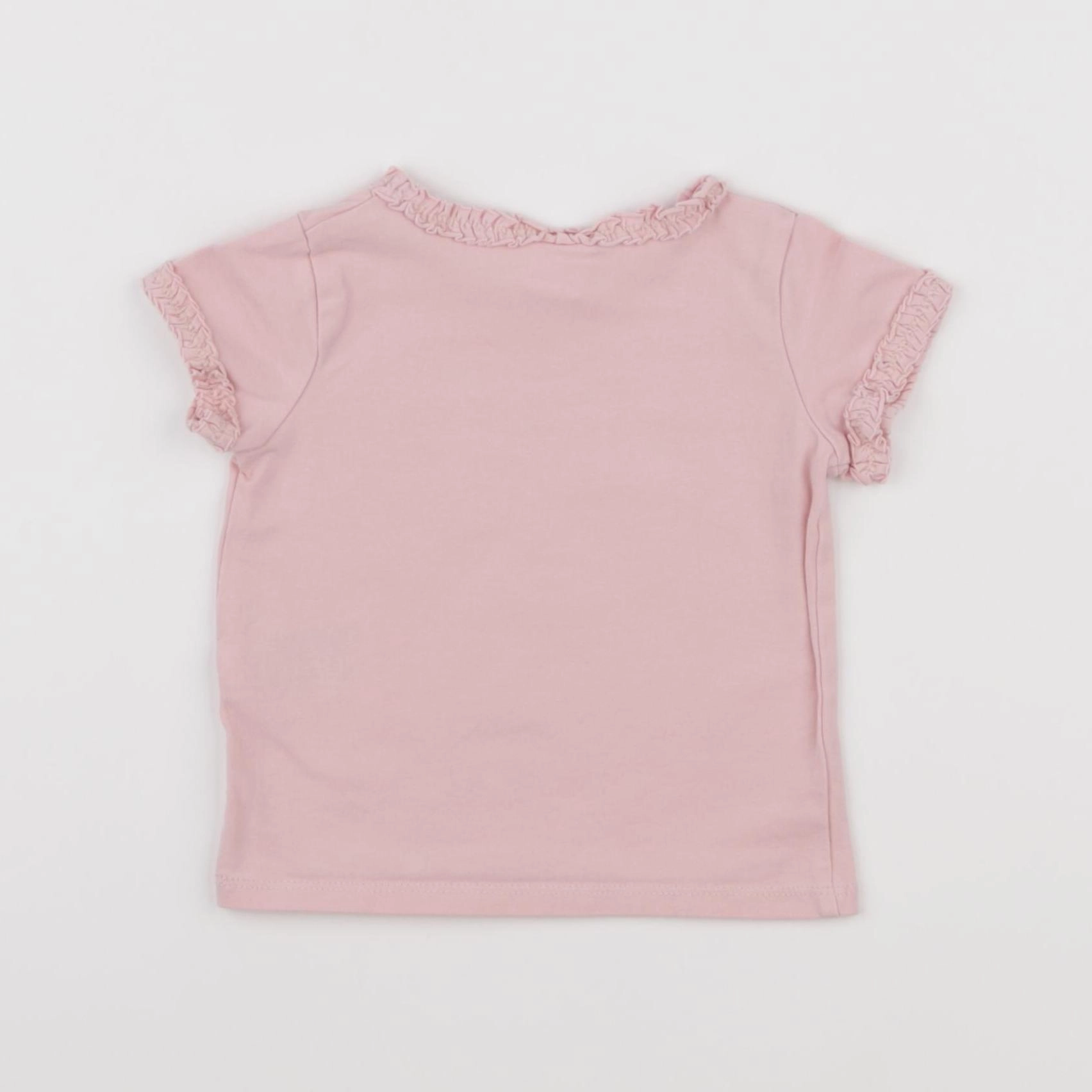 H&M - tee-shirt rose - 6 mois