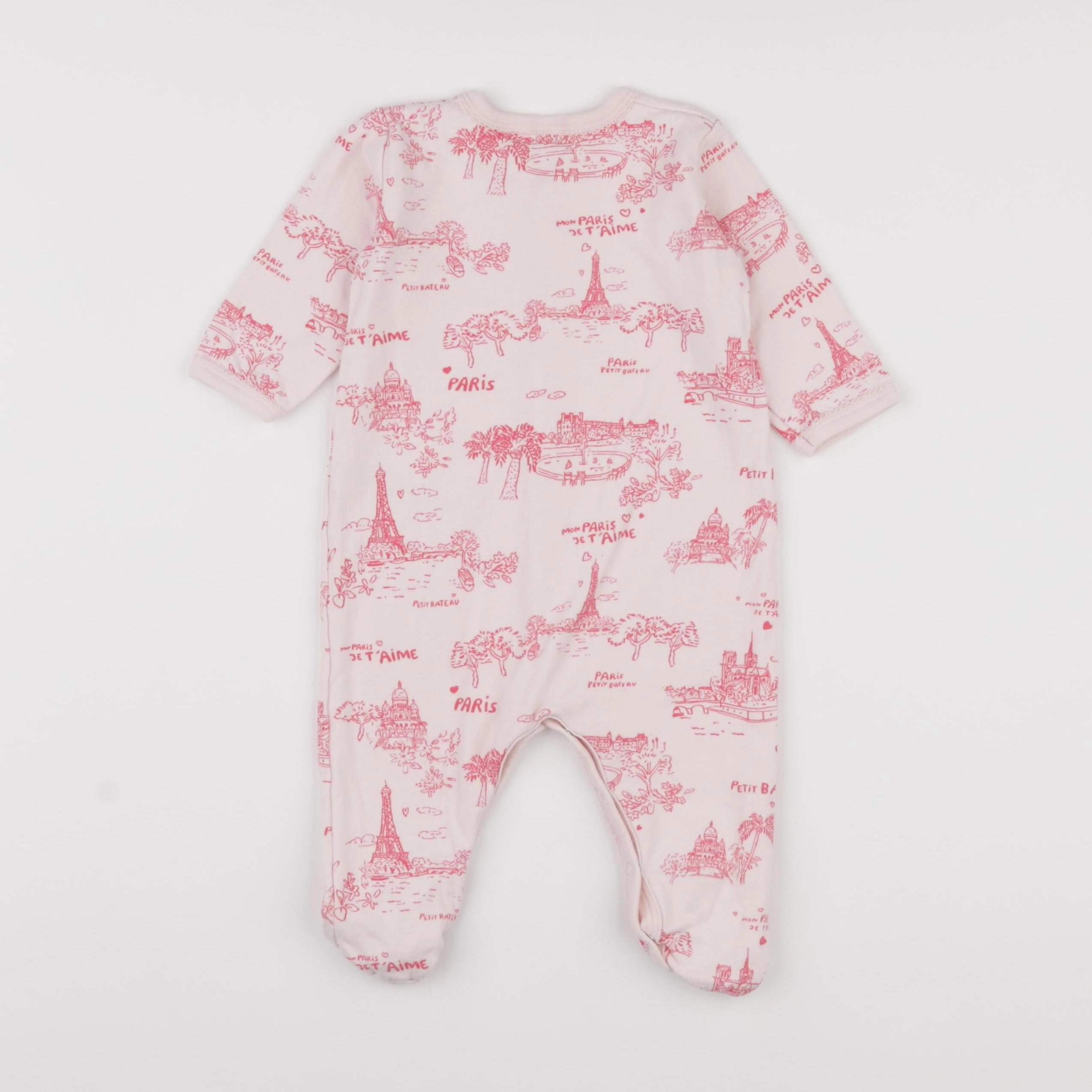 Petit Bateau - pyjama coton rose - 6 mois