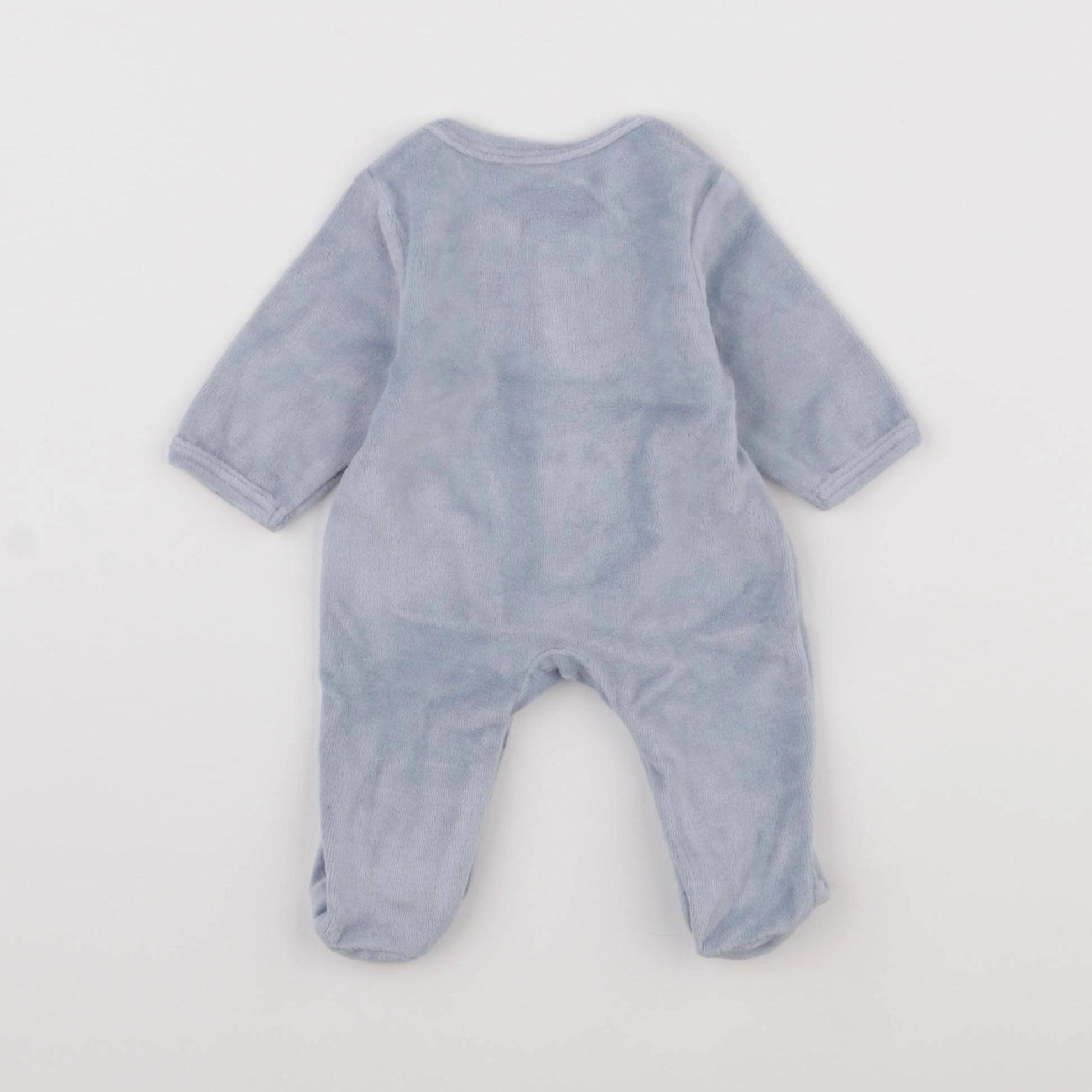 Vertbaudet - pyjama velours bleu - 0 mois