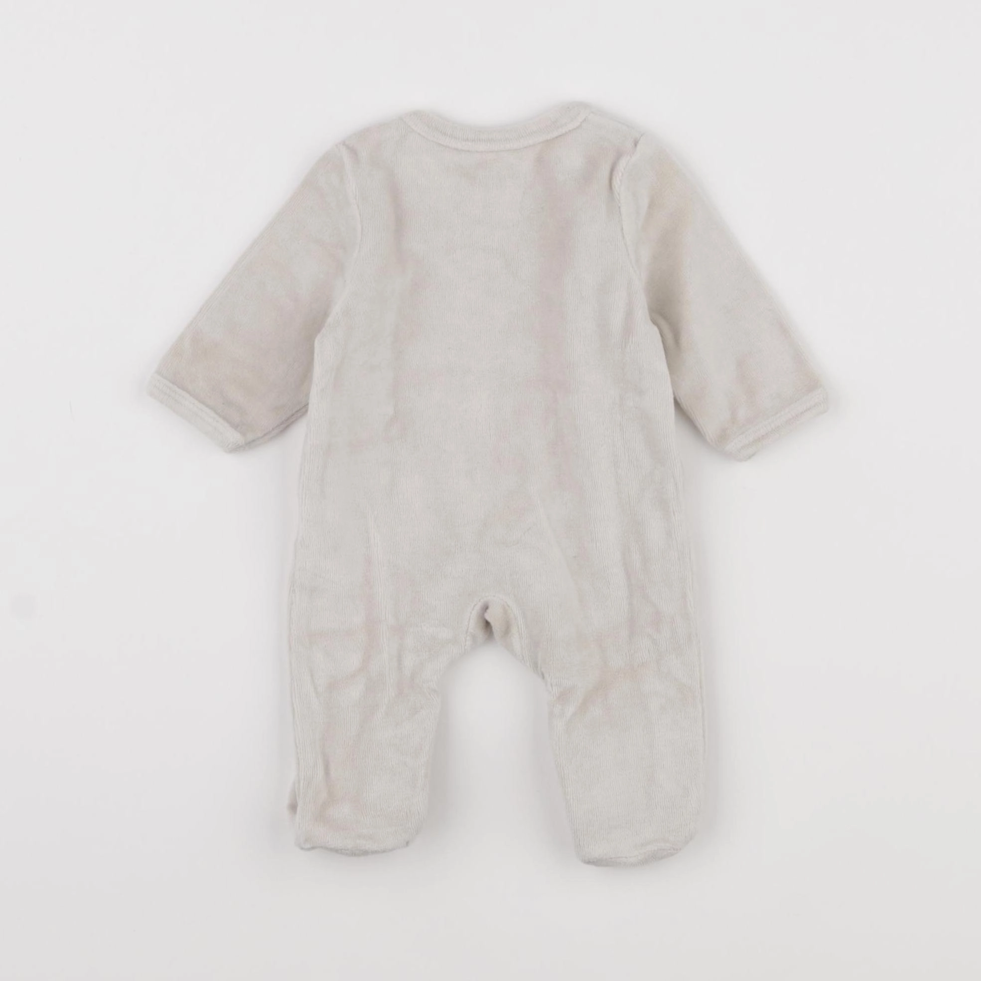 Vertbaudet - pyjama velours beige - 0 mois
