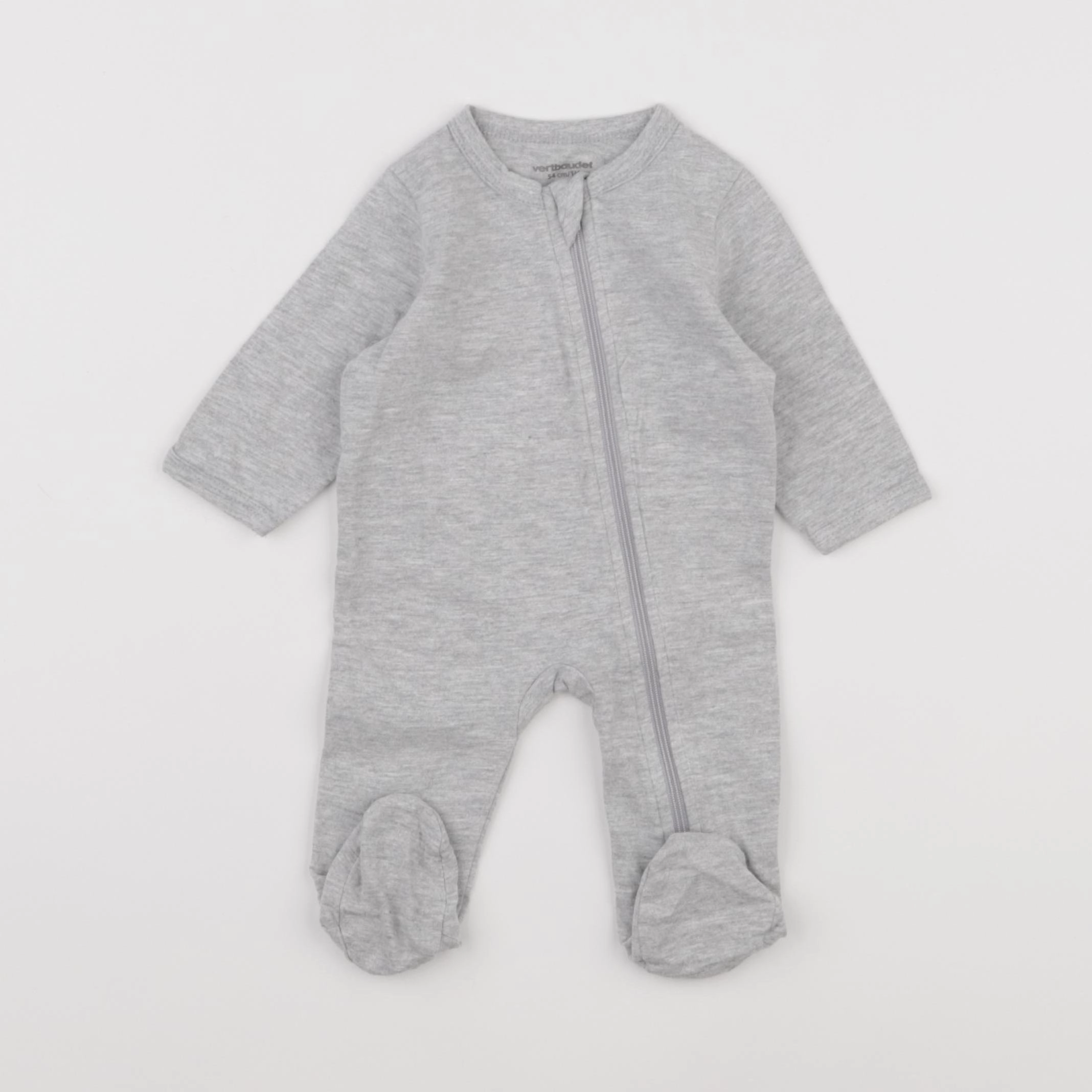 Vertbaudet - pyjama coton gris - 1 mois