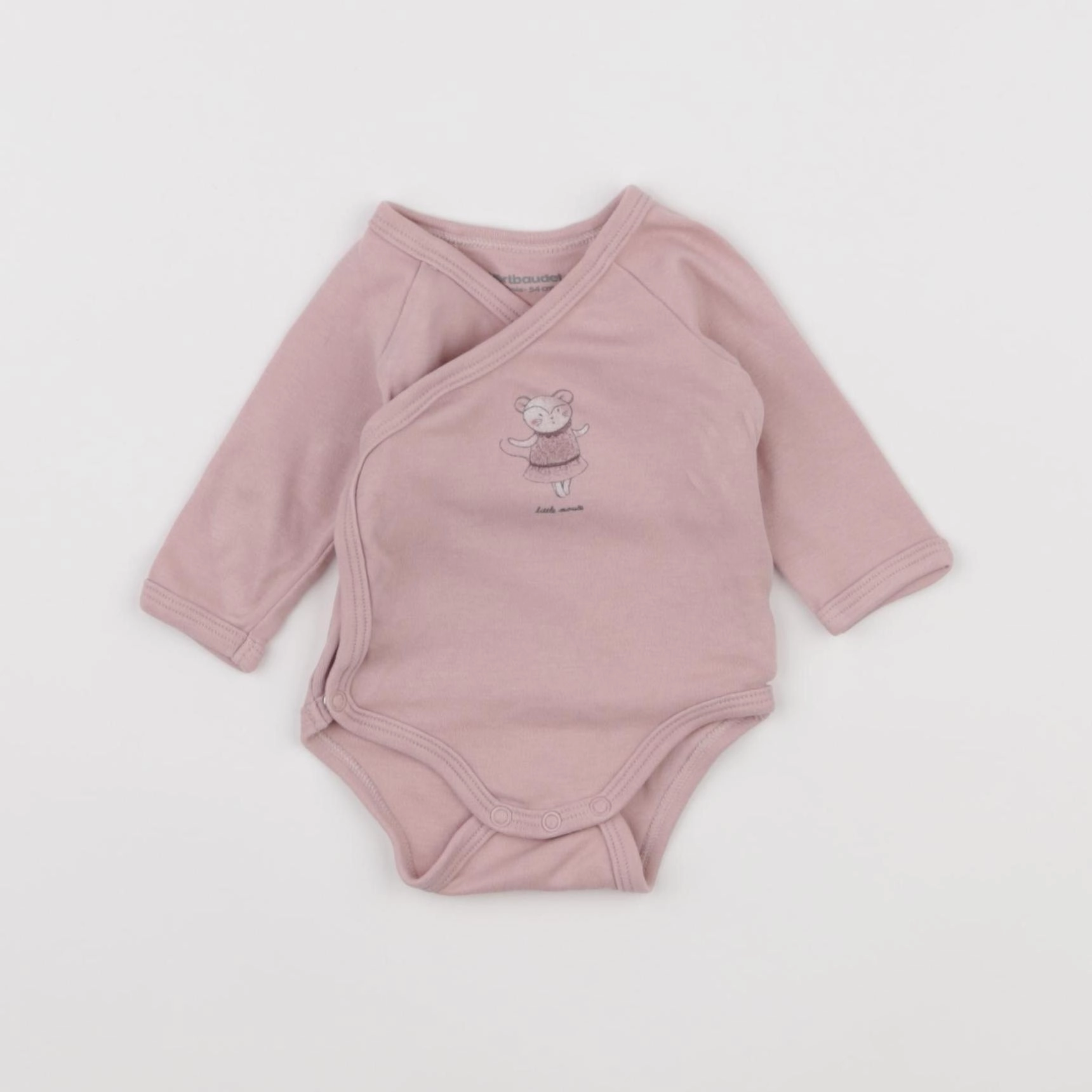 Vertbaudet - body rose - 1 mois