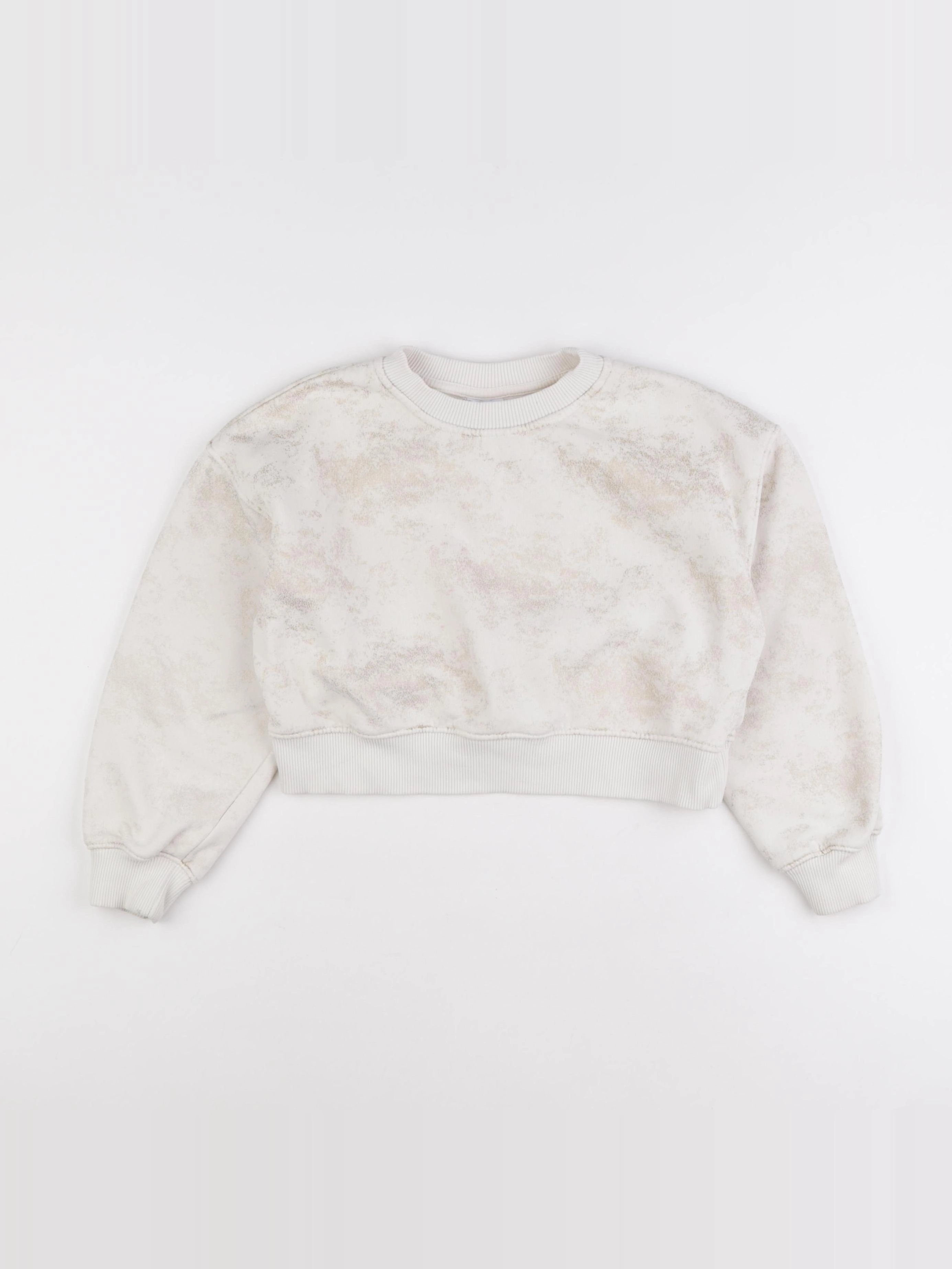 Zara - sweat beige, or - 8/9 ans