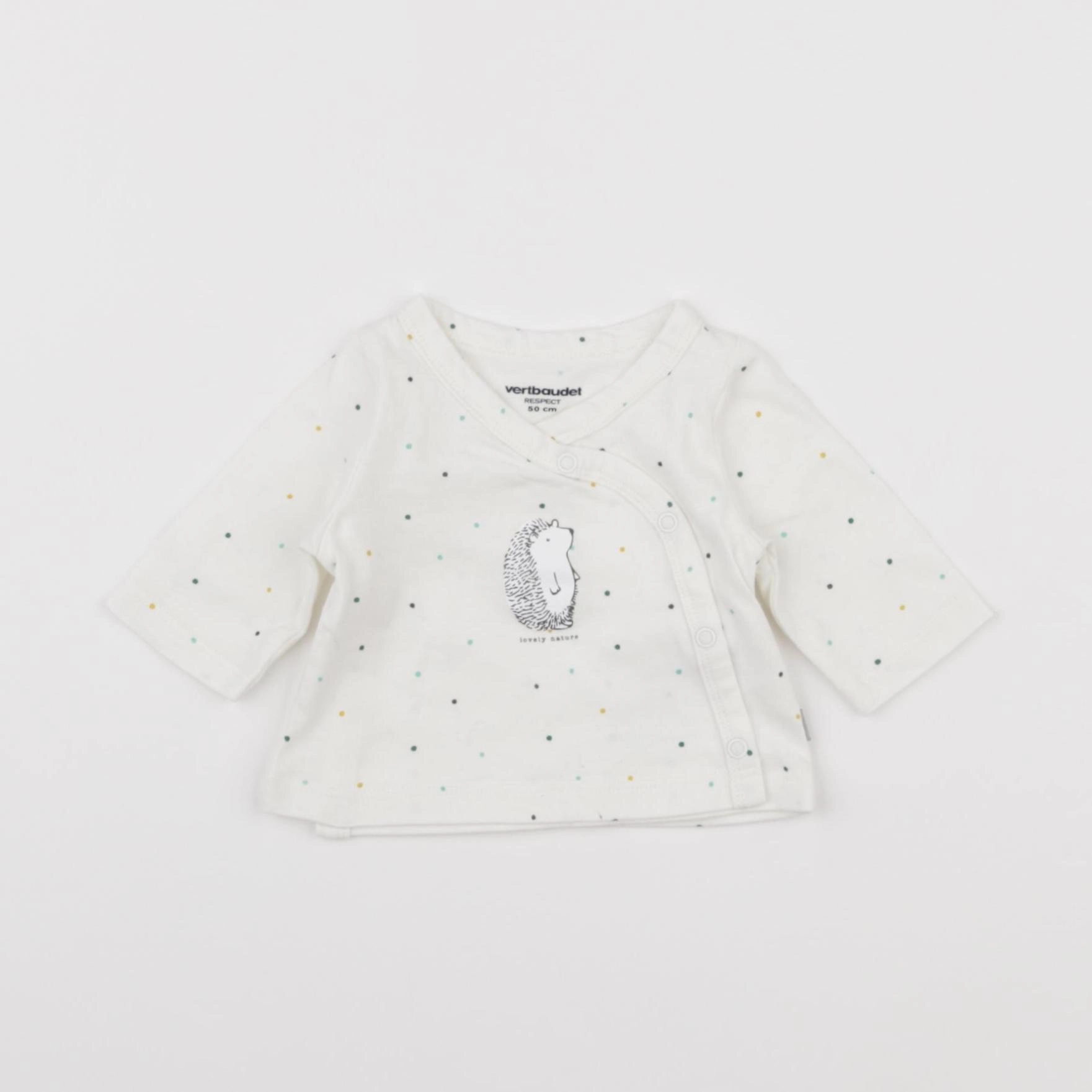 Vertbaudet - tee-shirt beige - 0 mois
