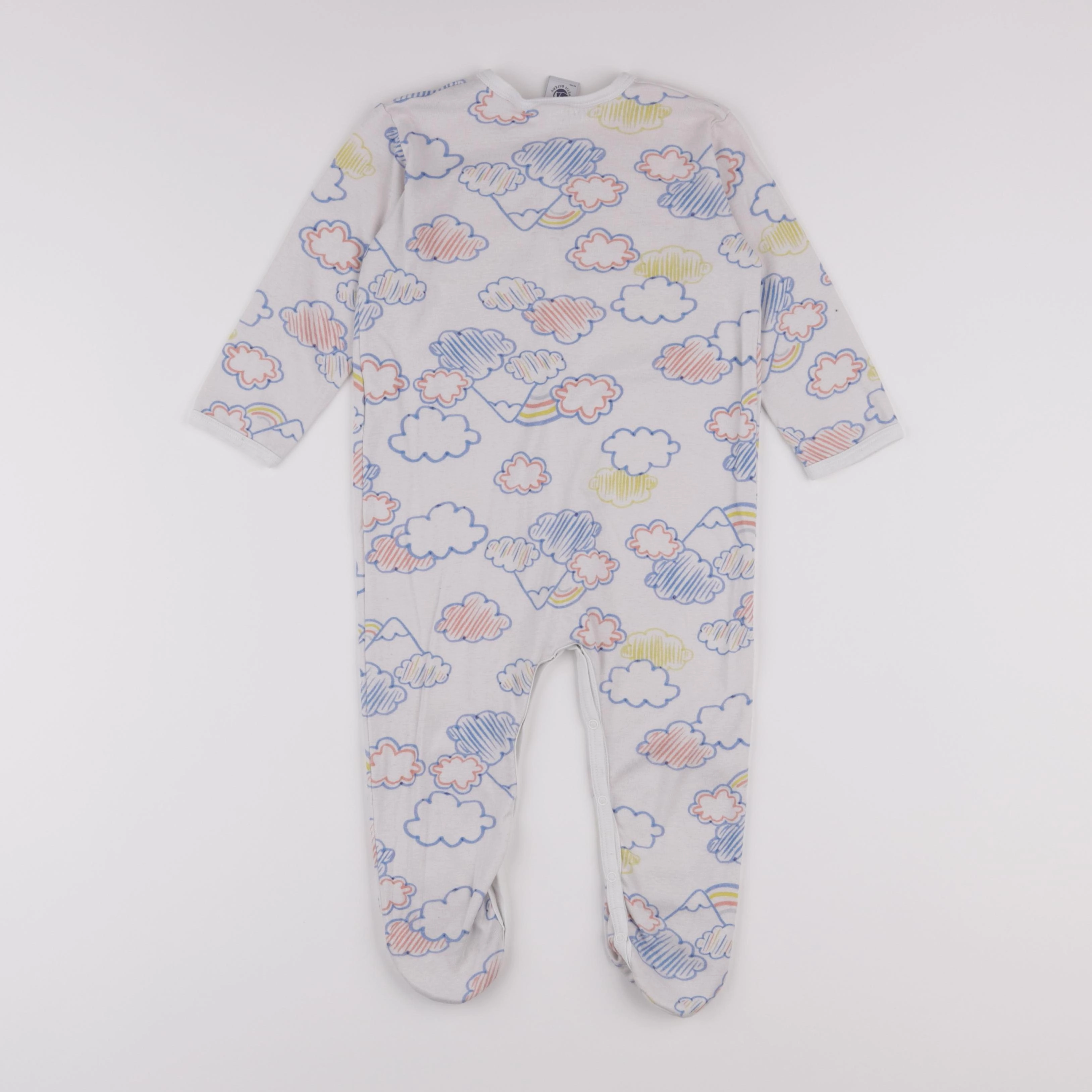Petit Bateau - pyjama coton blanc - 24 mois