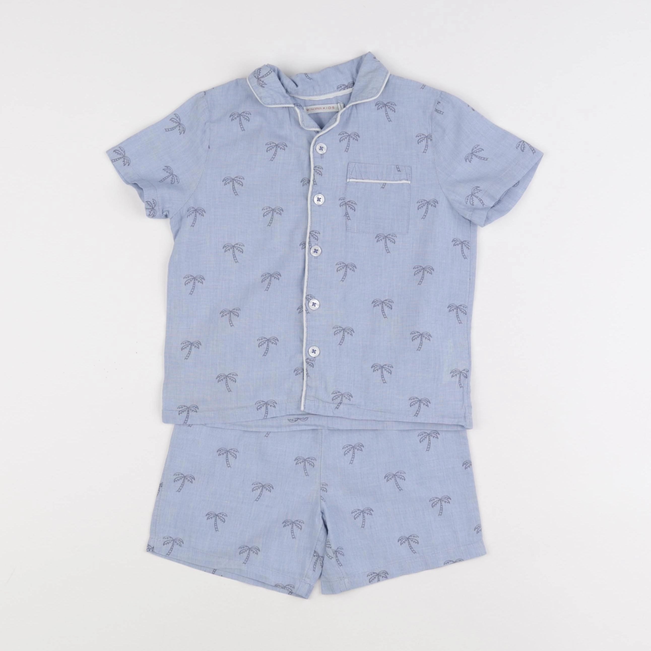 Monoprix - pyjama coton bleu - 4 ans