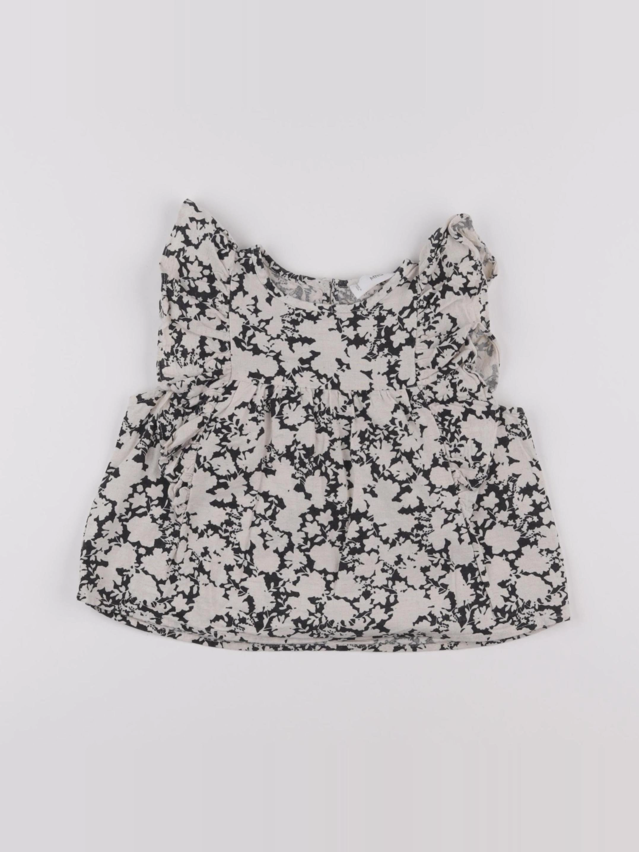 Mango - blouse beige, noir - 6 ans