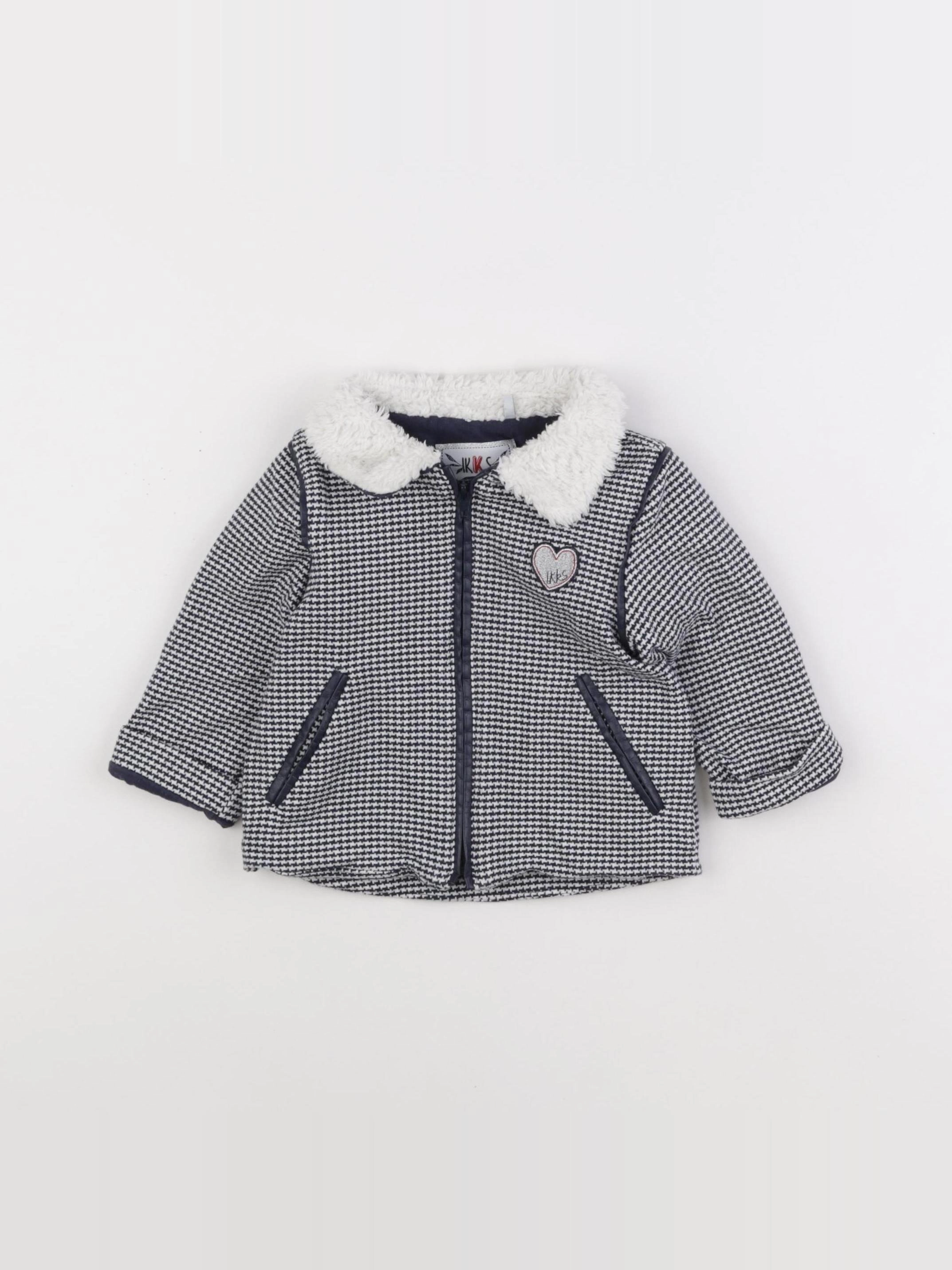 IKKS - veste imprimé au dos bleu - 18 mois
