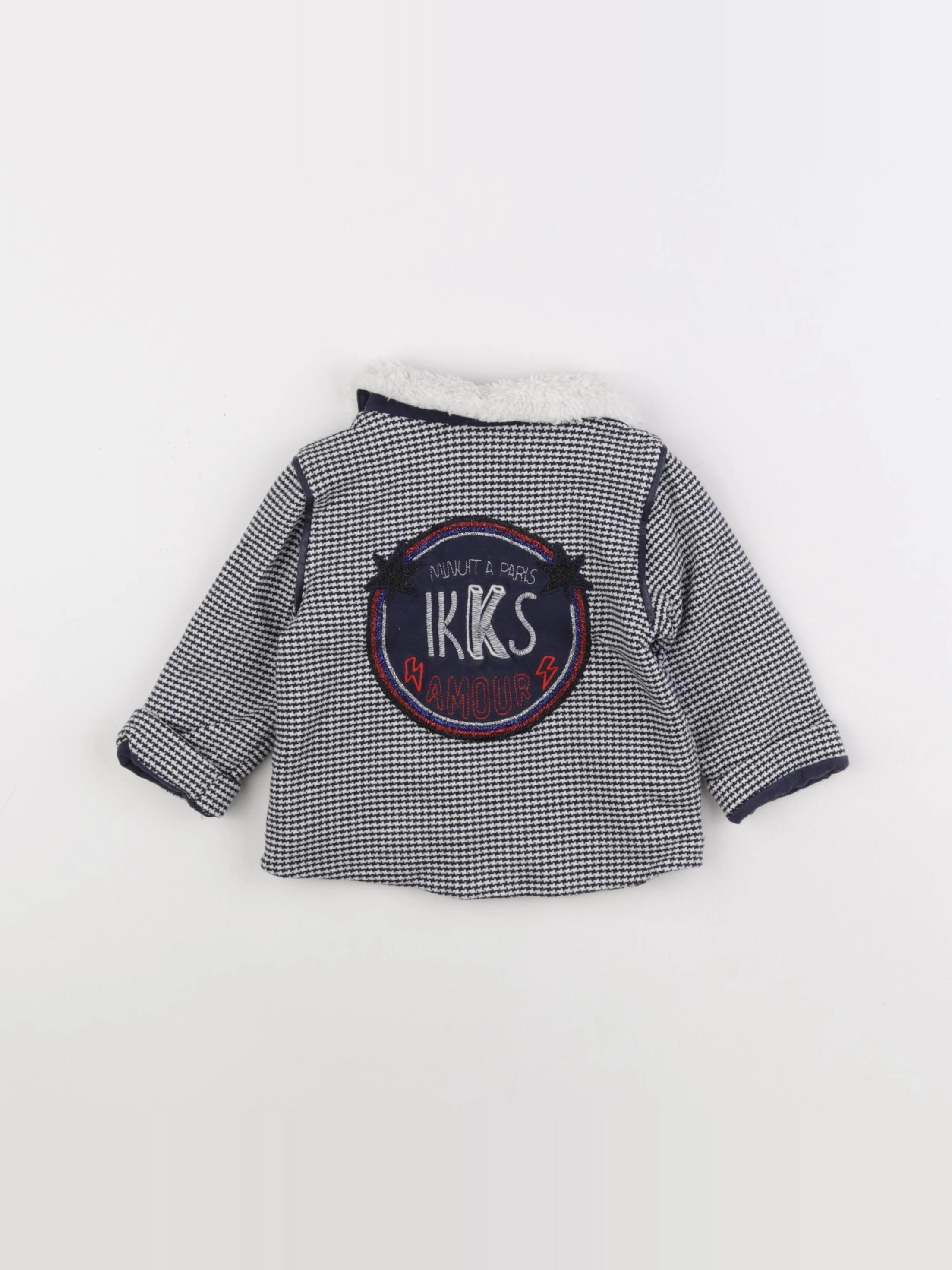 IKKS - veste imprimé au dos bleu - 18 mois
