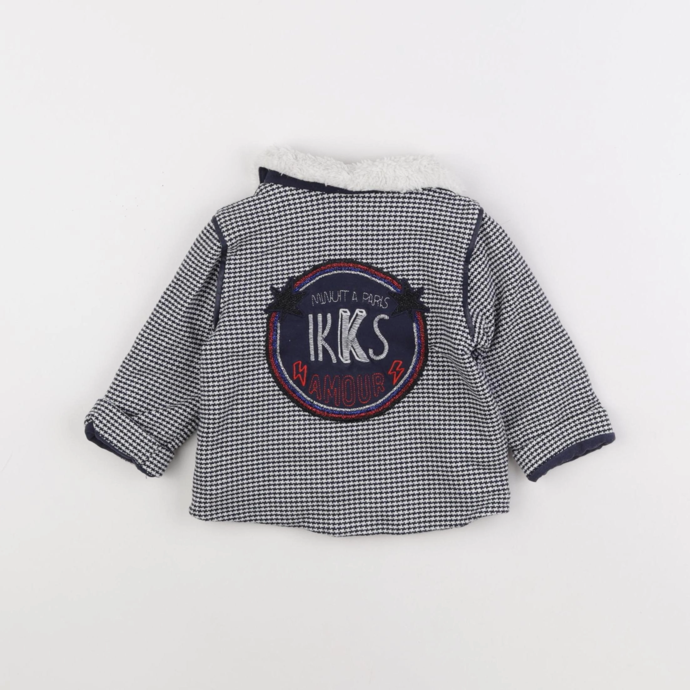 IKKS - veste imprimé au dos bleu - 18 mois