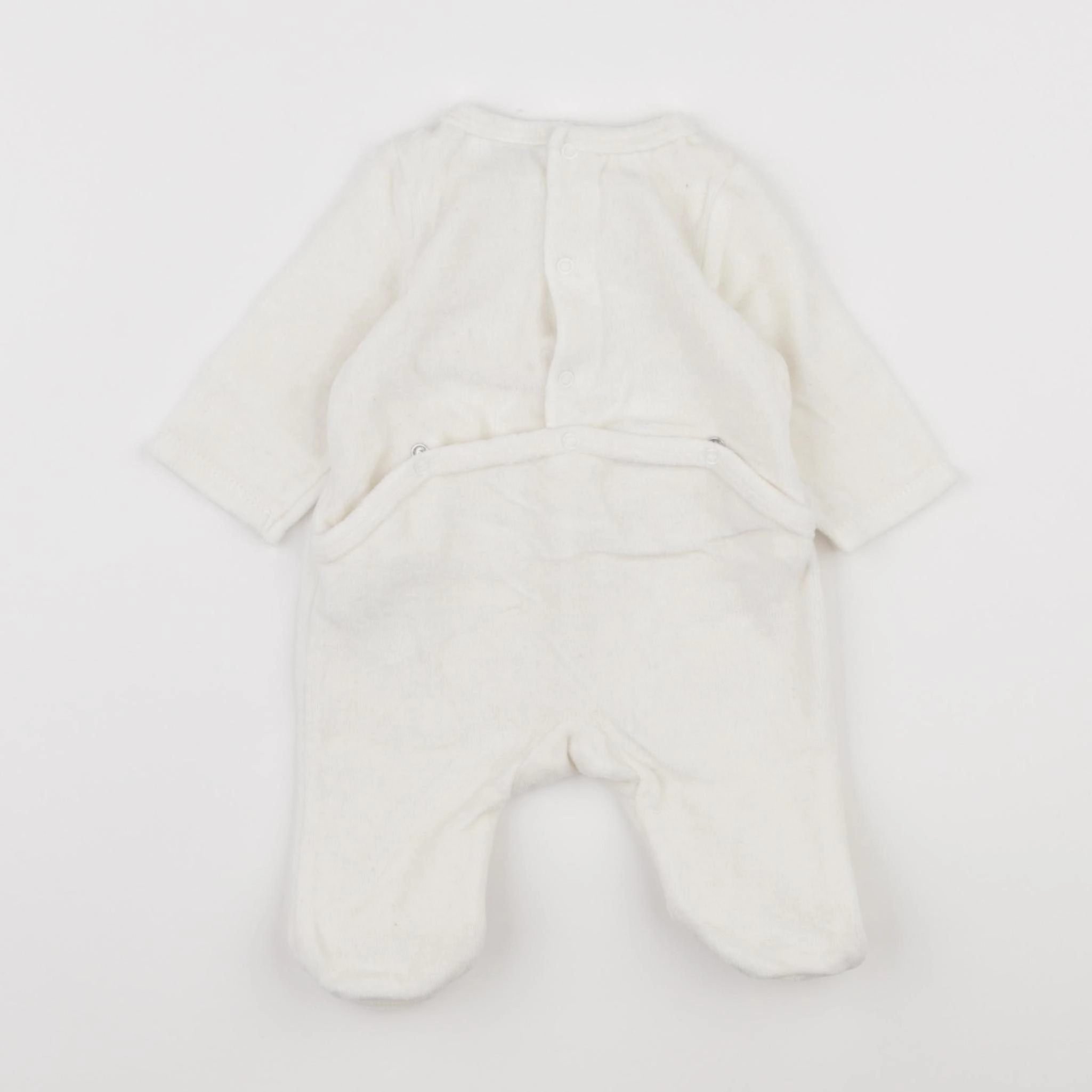 Tape à l'oeil - pyjama velours beige - 1 mois