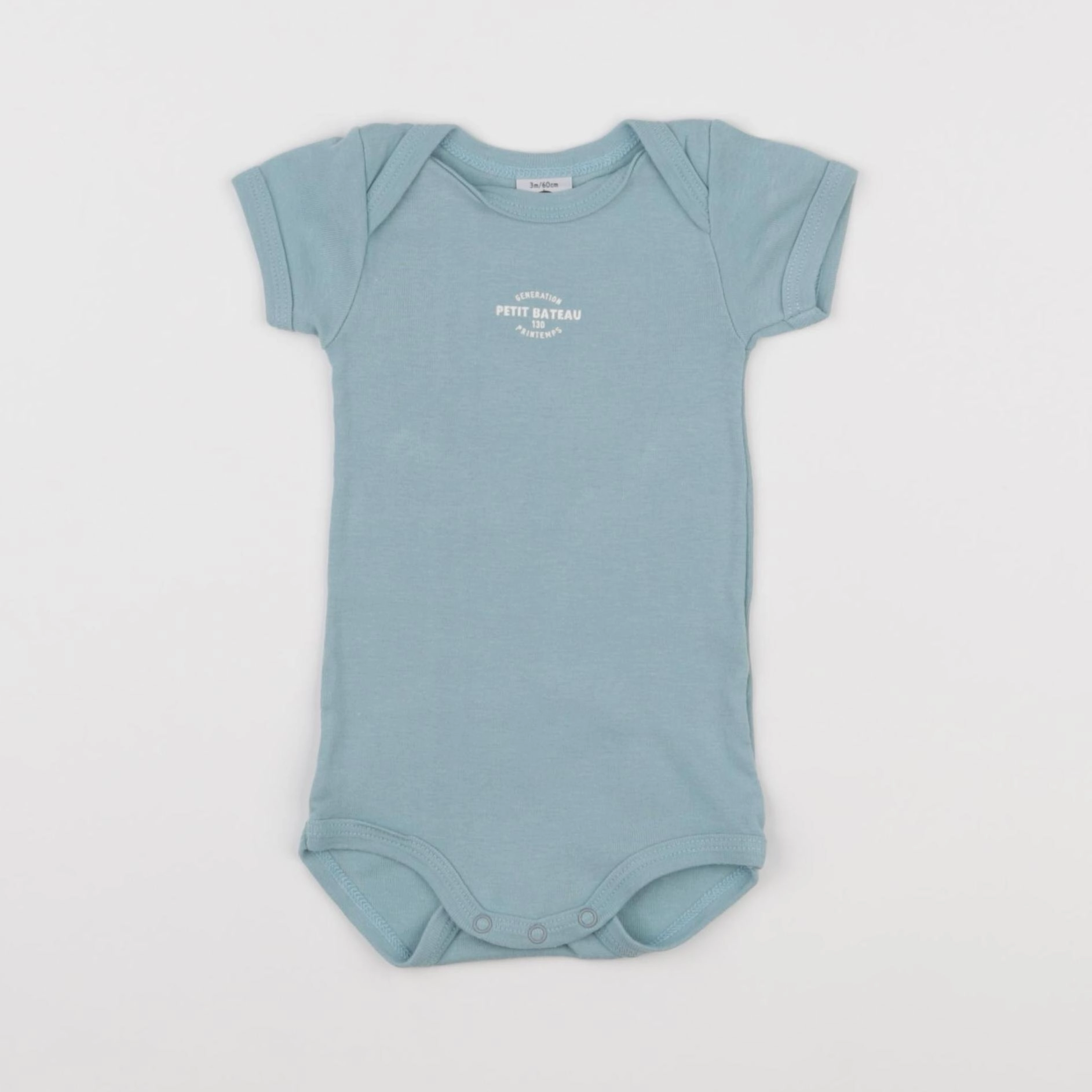 Petit Bateau - body bleu - 3 mois