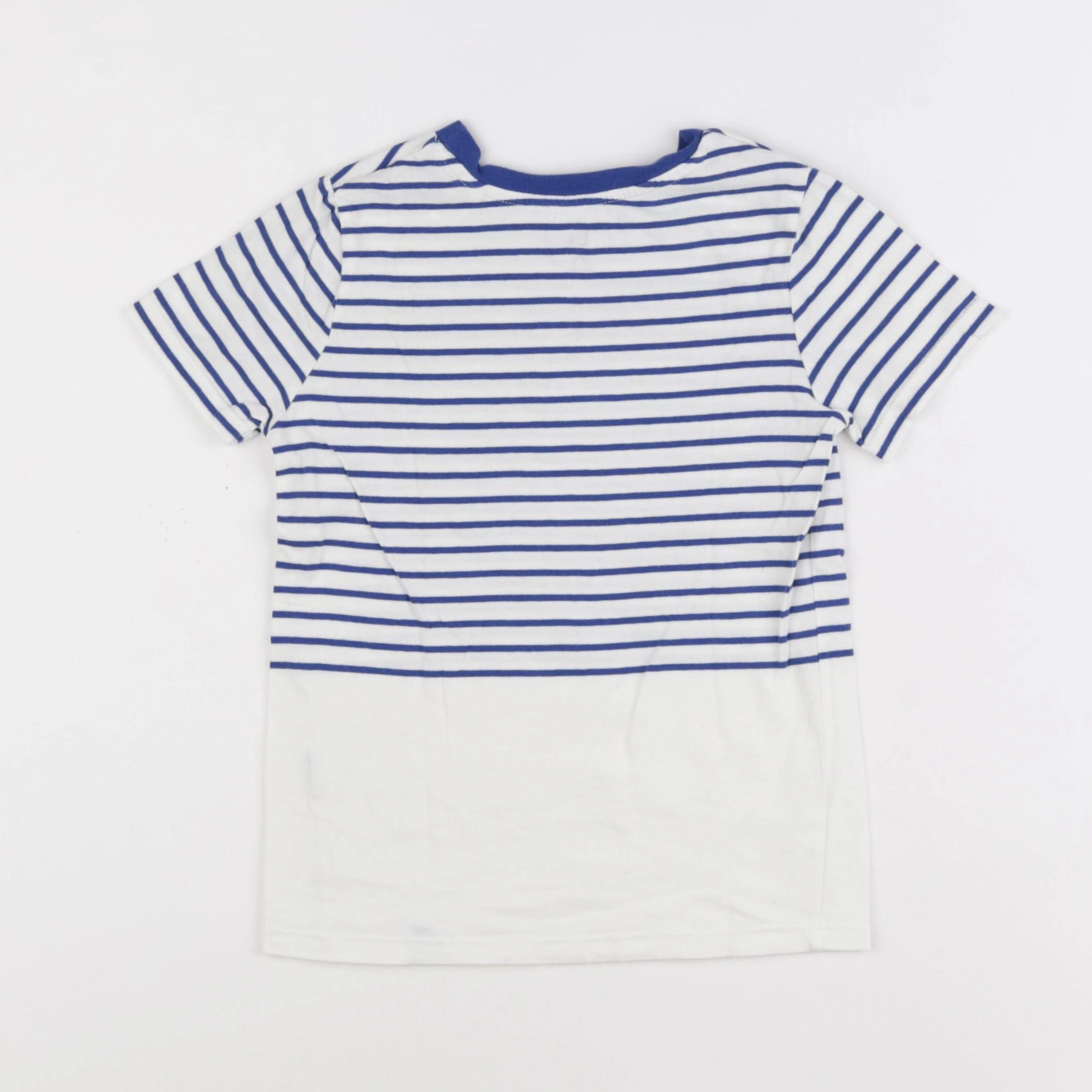 Okaidi - tee-shirt blanc, bleu - 6 ans