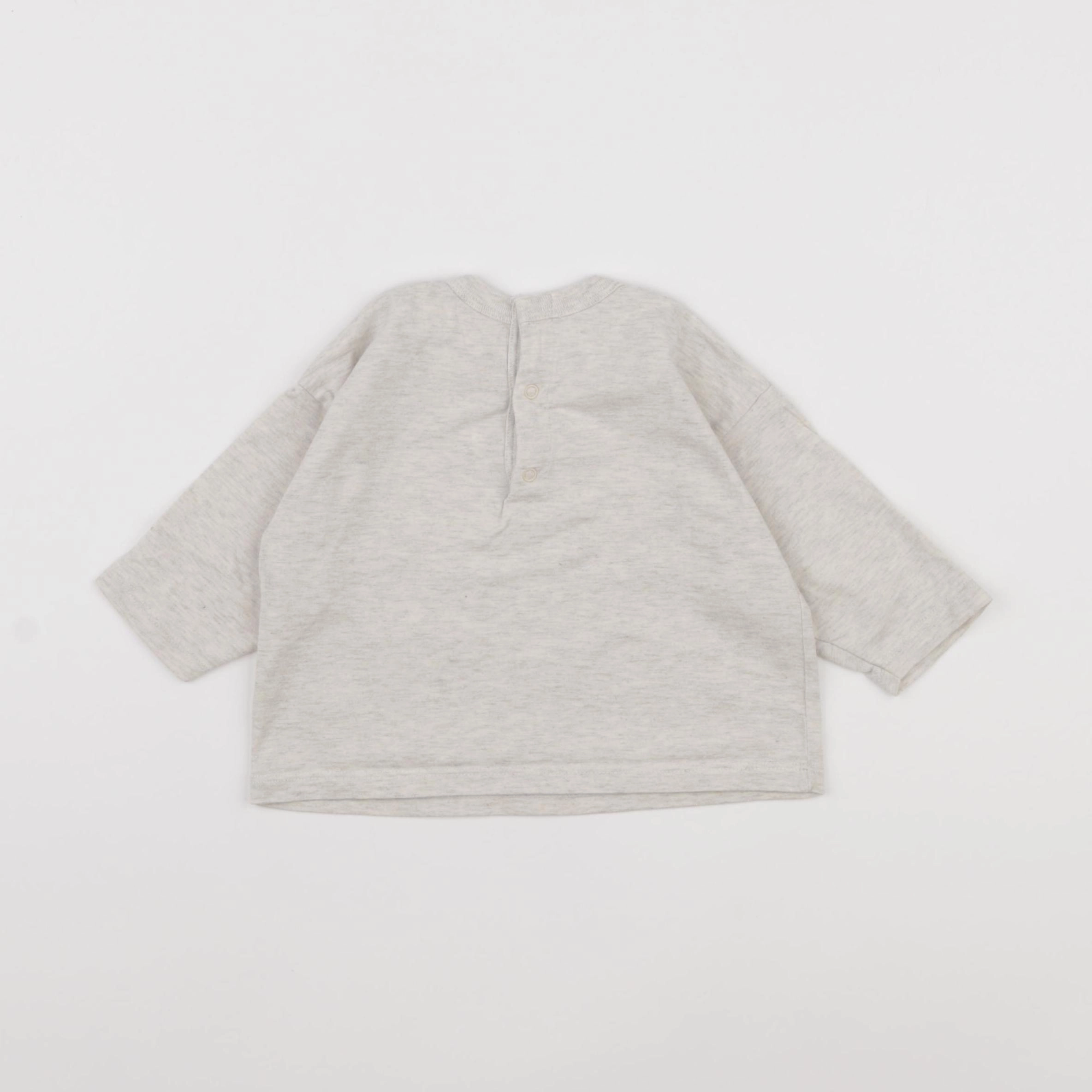 Petit Bateau - tee-shirt beige, bleu - 6 mois