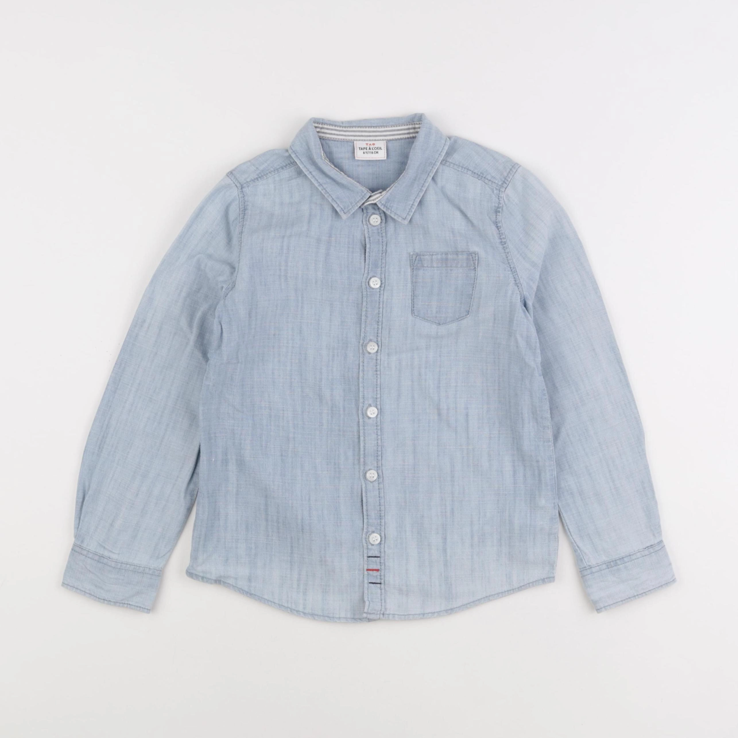 Tape à l'oeil - chemise bleu - 6 ans