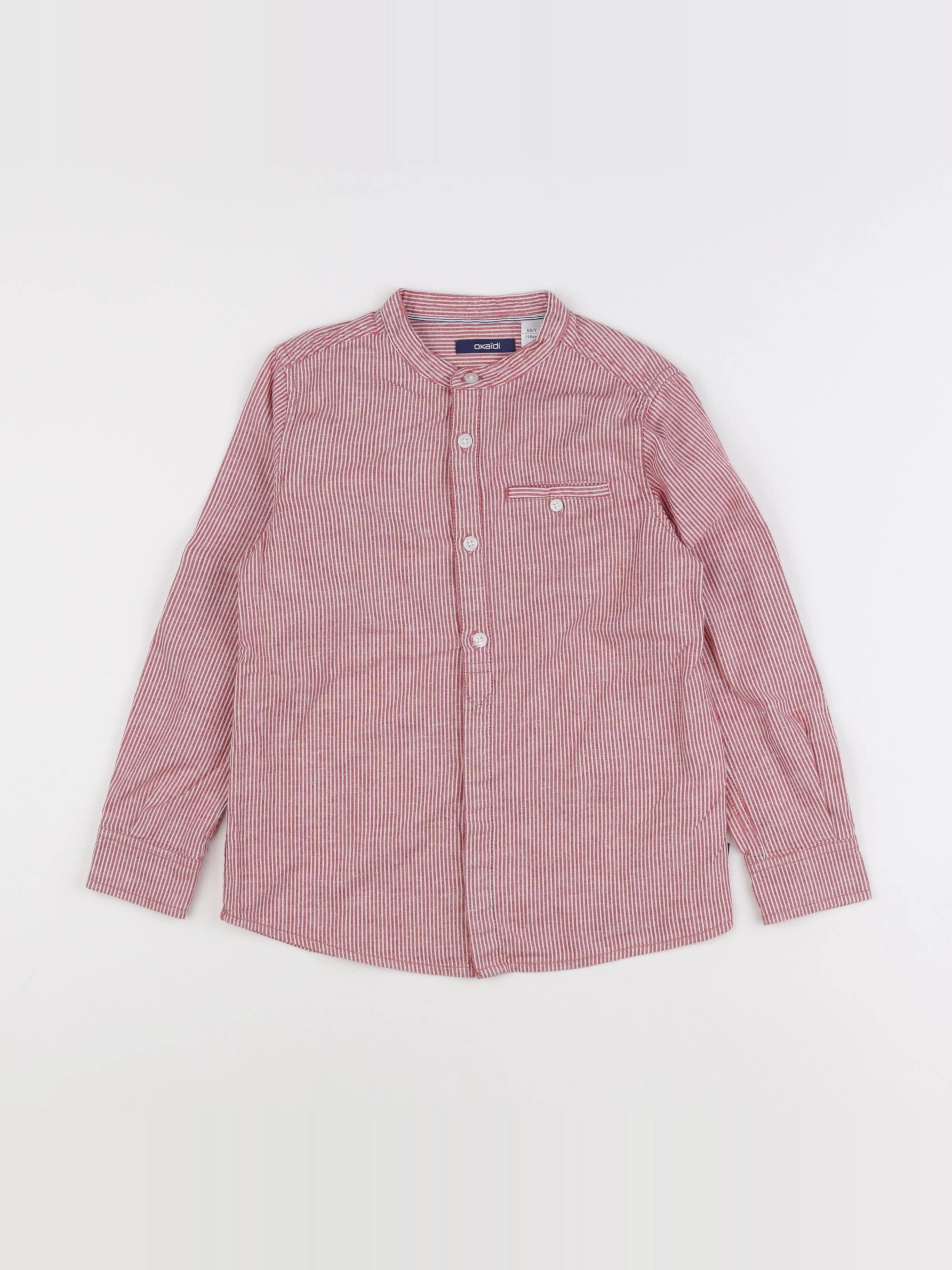 Okaidi - chemise rouge - 6 ans