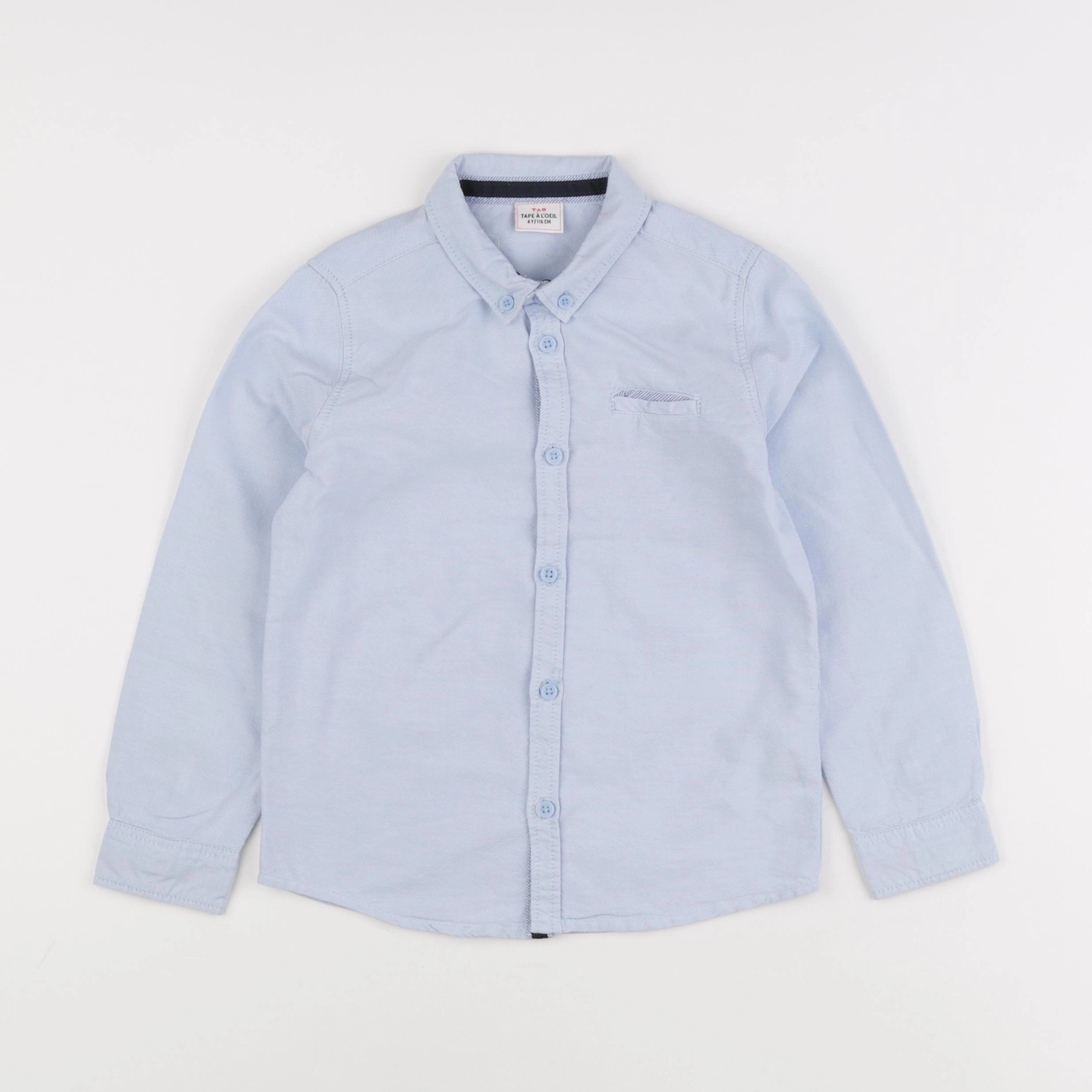 Tape à l'oeil - chemise bleu - 6 ans