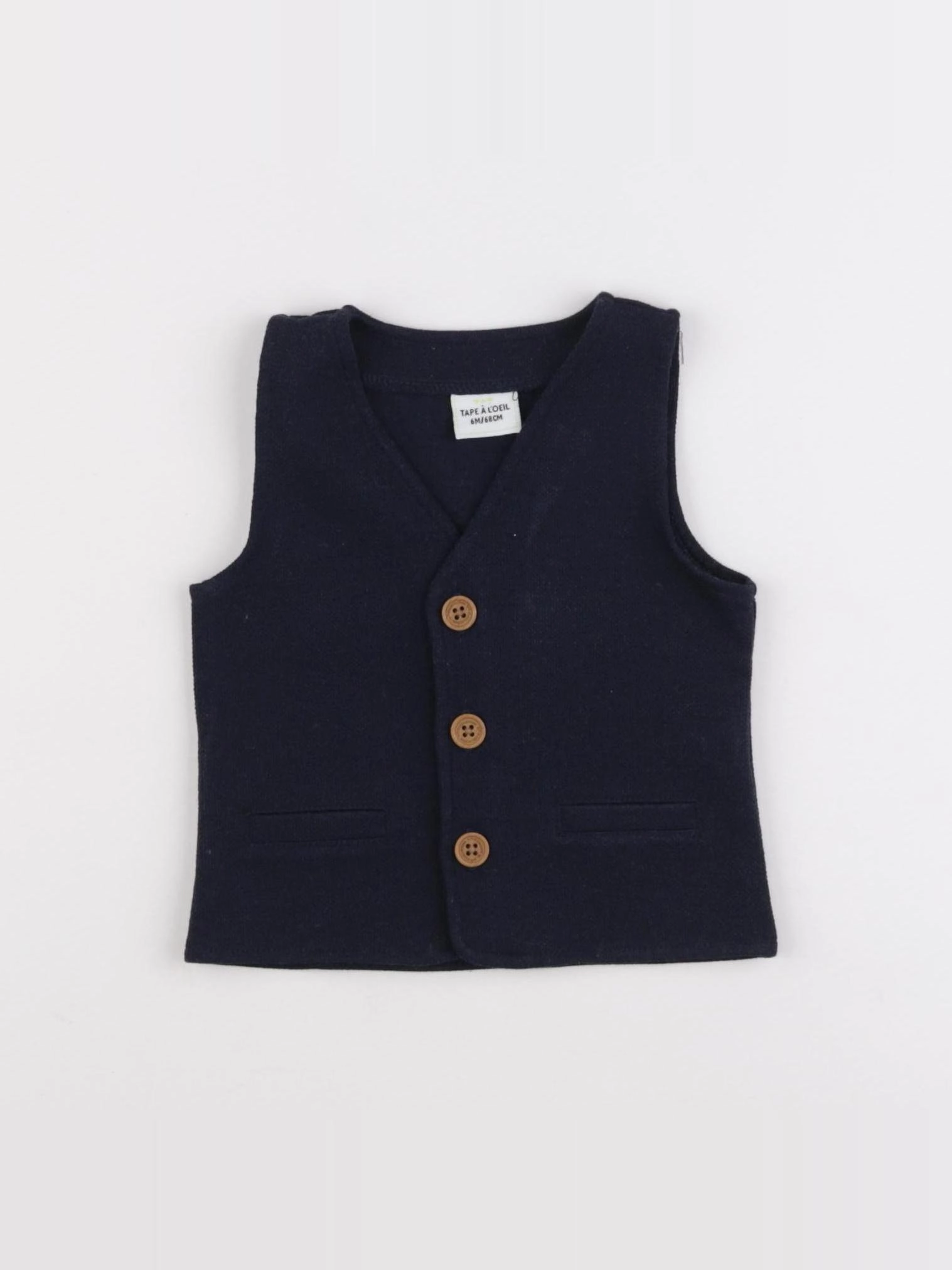 Tape à l'oeil - gilet bleu - 6 mois