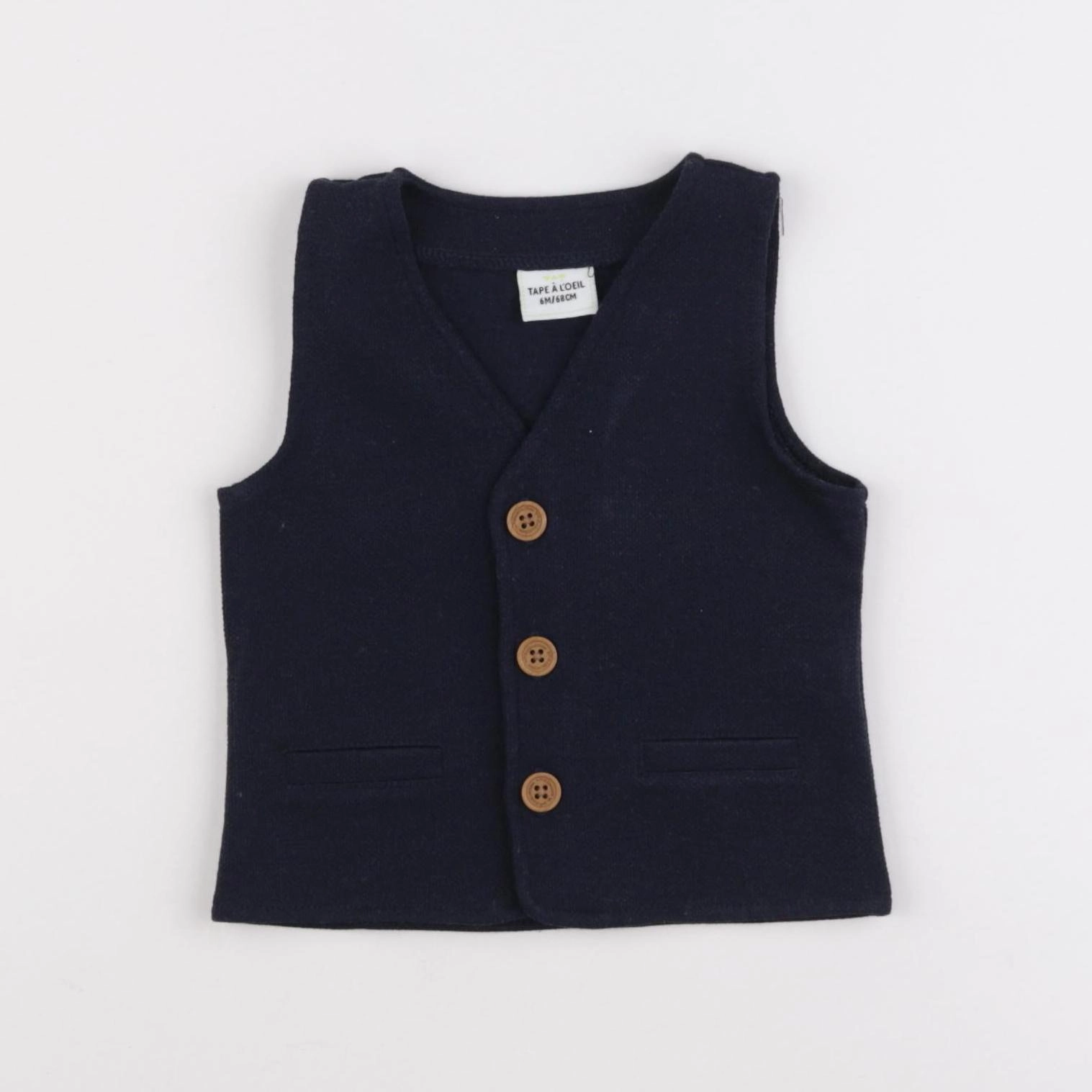 Tape à l'oeil - gilet bleu - 6 mois