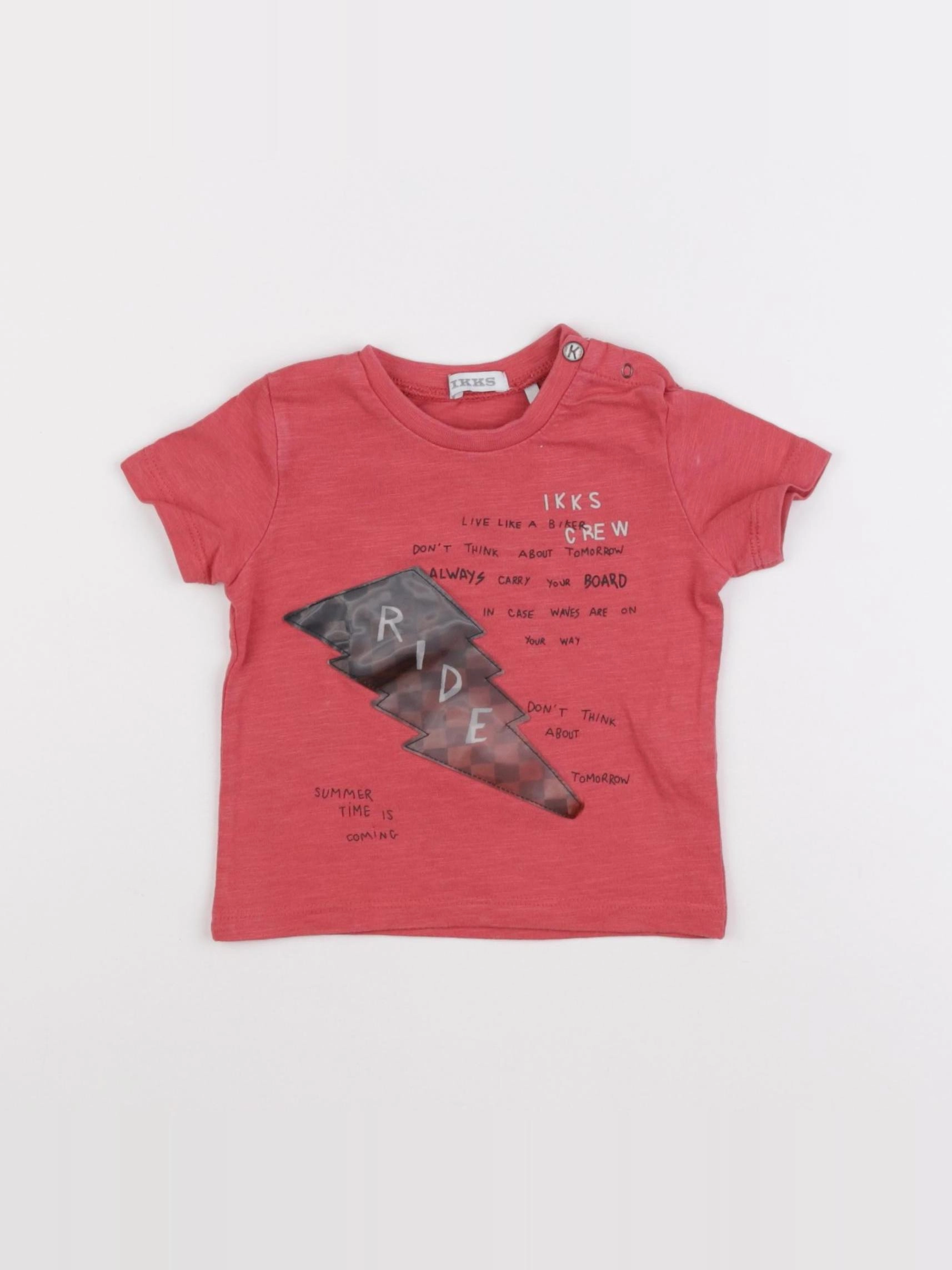 IKKS - tee-shirt rouge - 6 mois