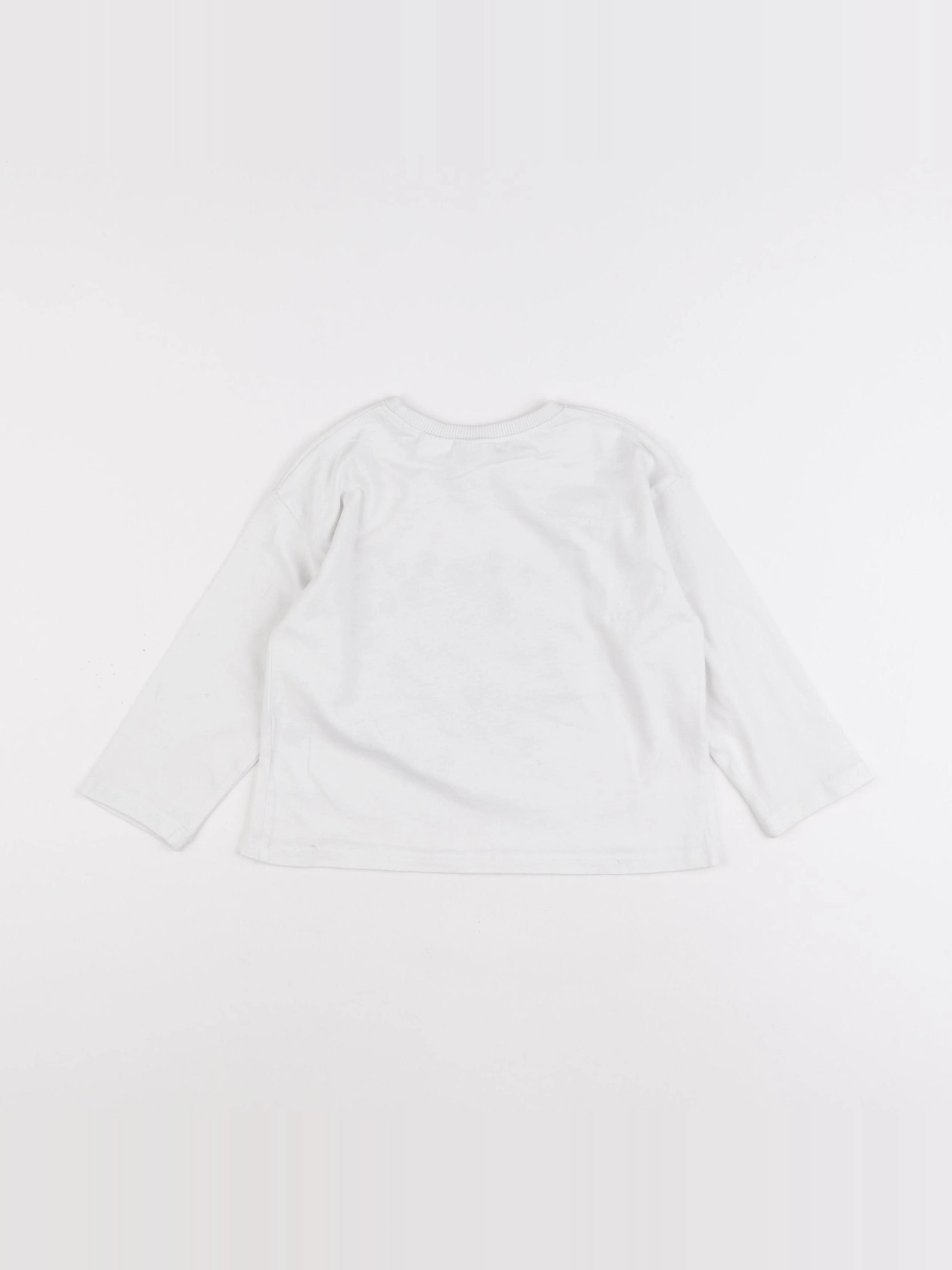 Zara - tee-shirt blanc - 18/24 mois