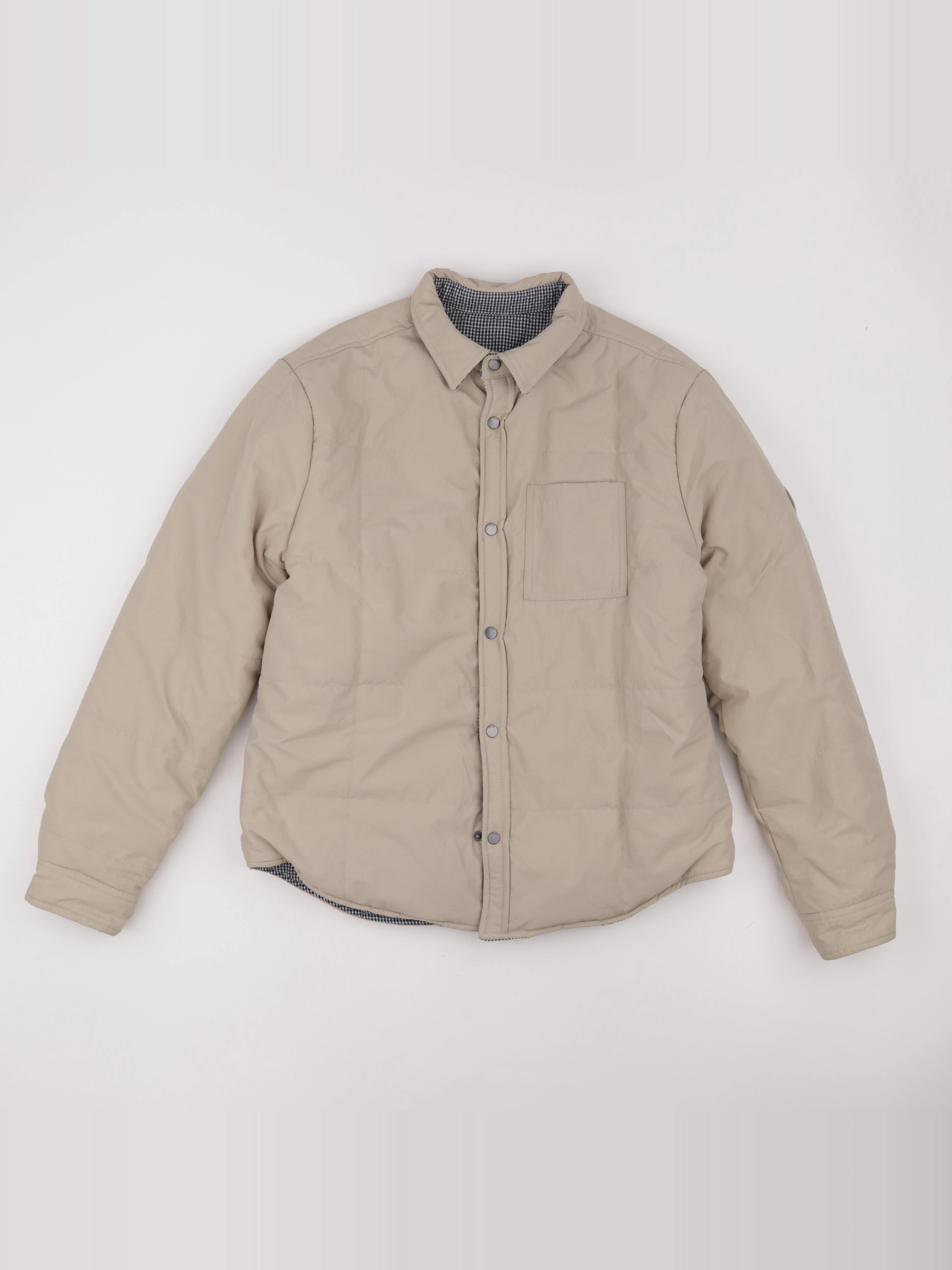 IKKS - manteau réversible bleu, beige - 12 ans