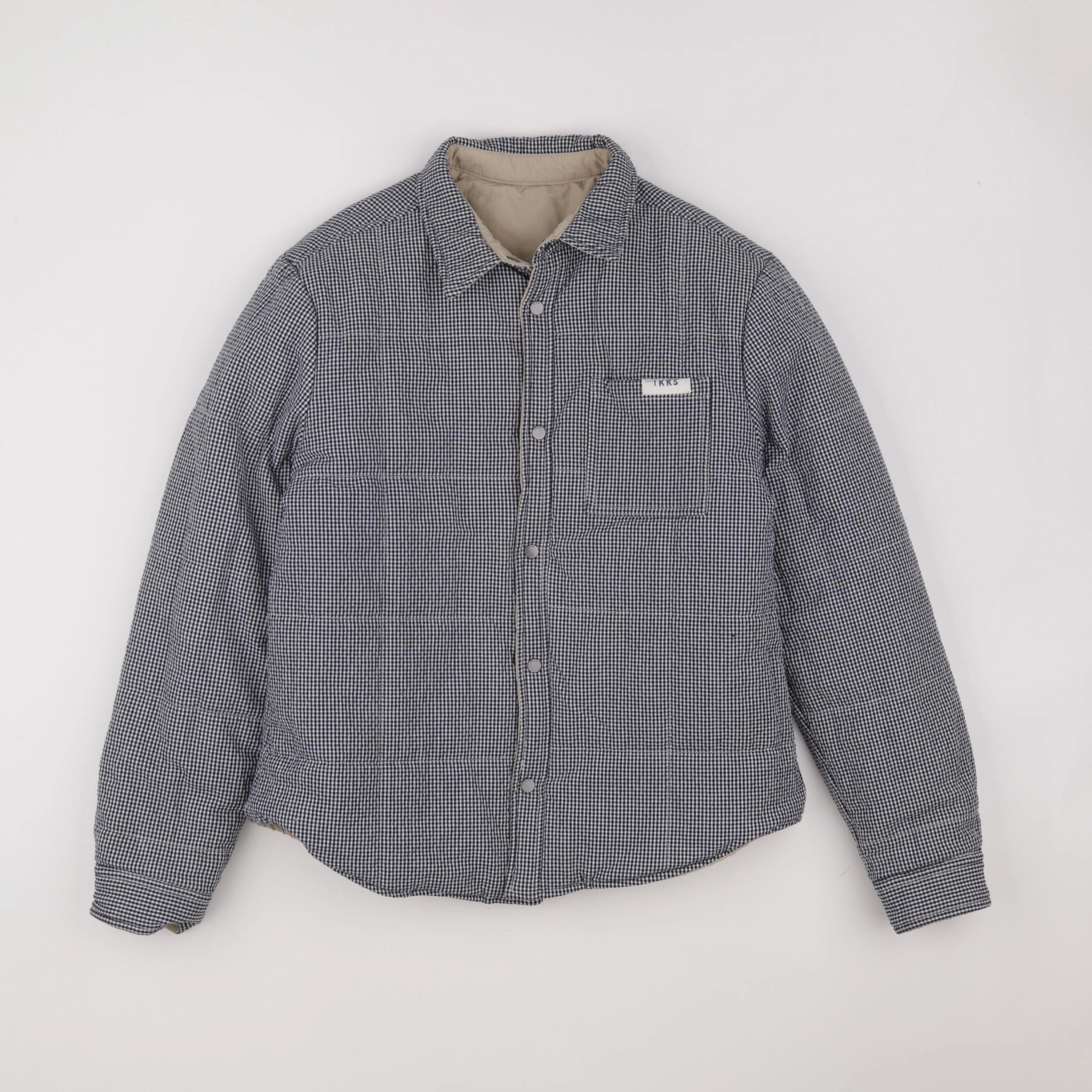 IKKS - manteau réversible bleu, beige - 12 ans