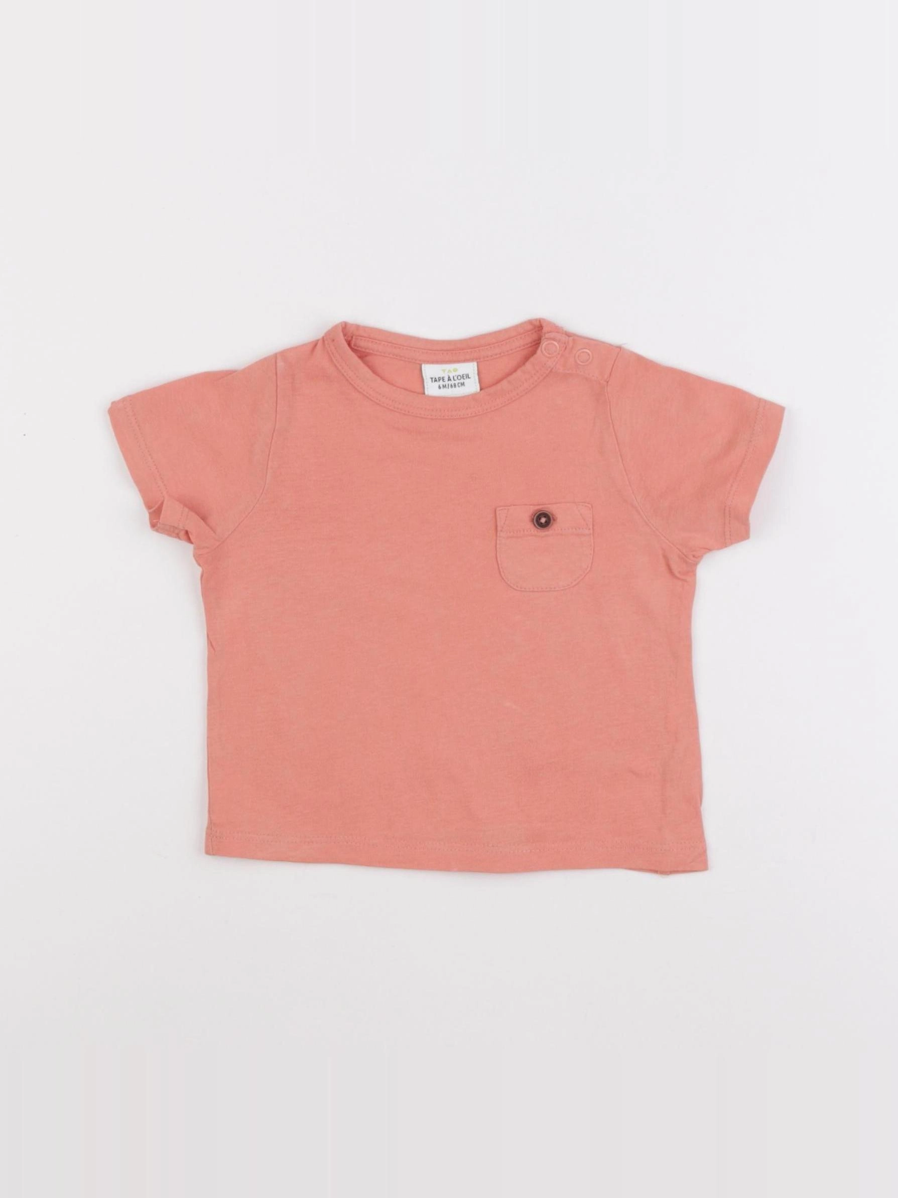 Tape à l'oeil - tee-shirt orange - 6 mois