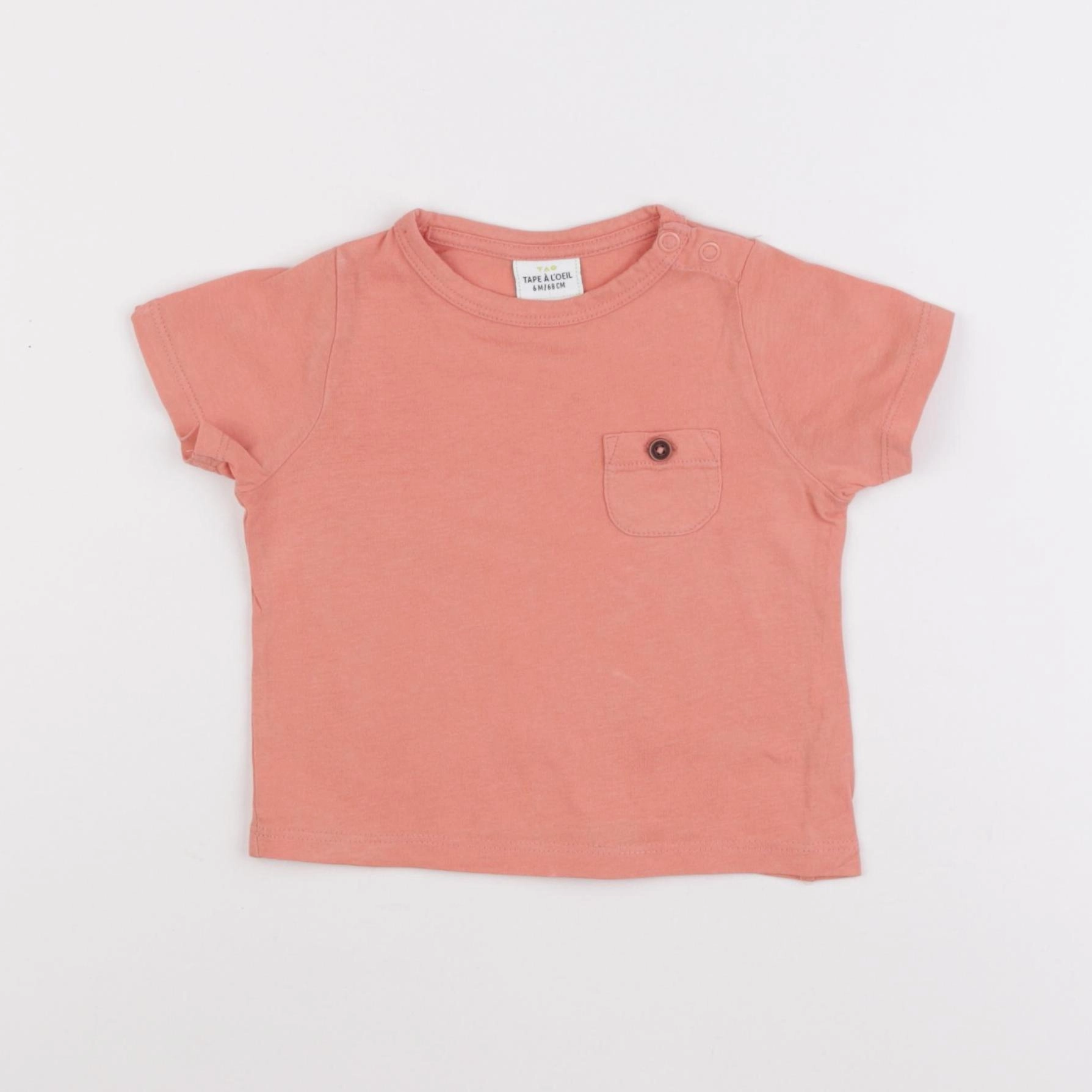 Tape à l'oeil - tee-shirt orange - 6 mois
