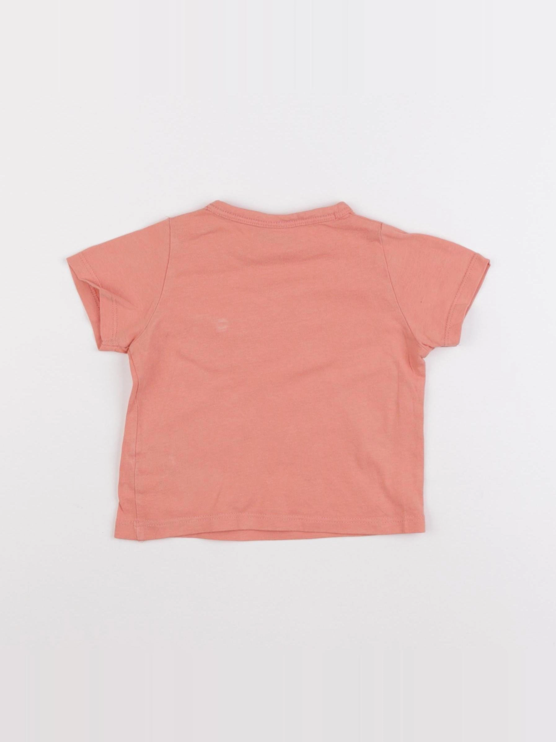 Tape à l'oeil - tee-shirt orange - 6 mois