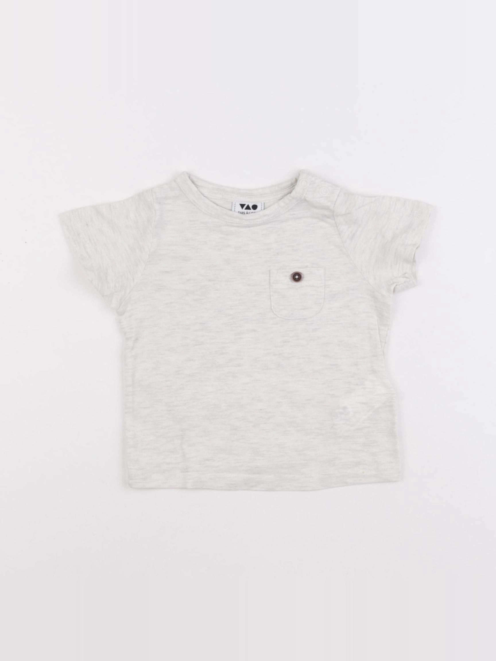 Tape à l'oeil - tee-shirt gris - 6 mois