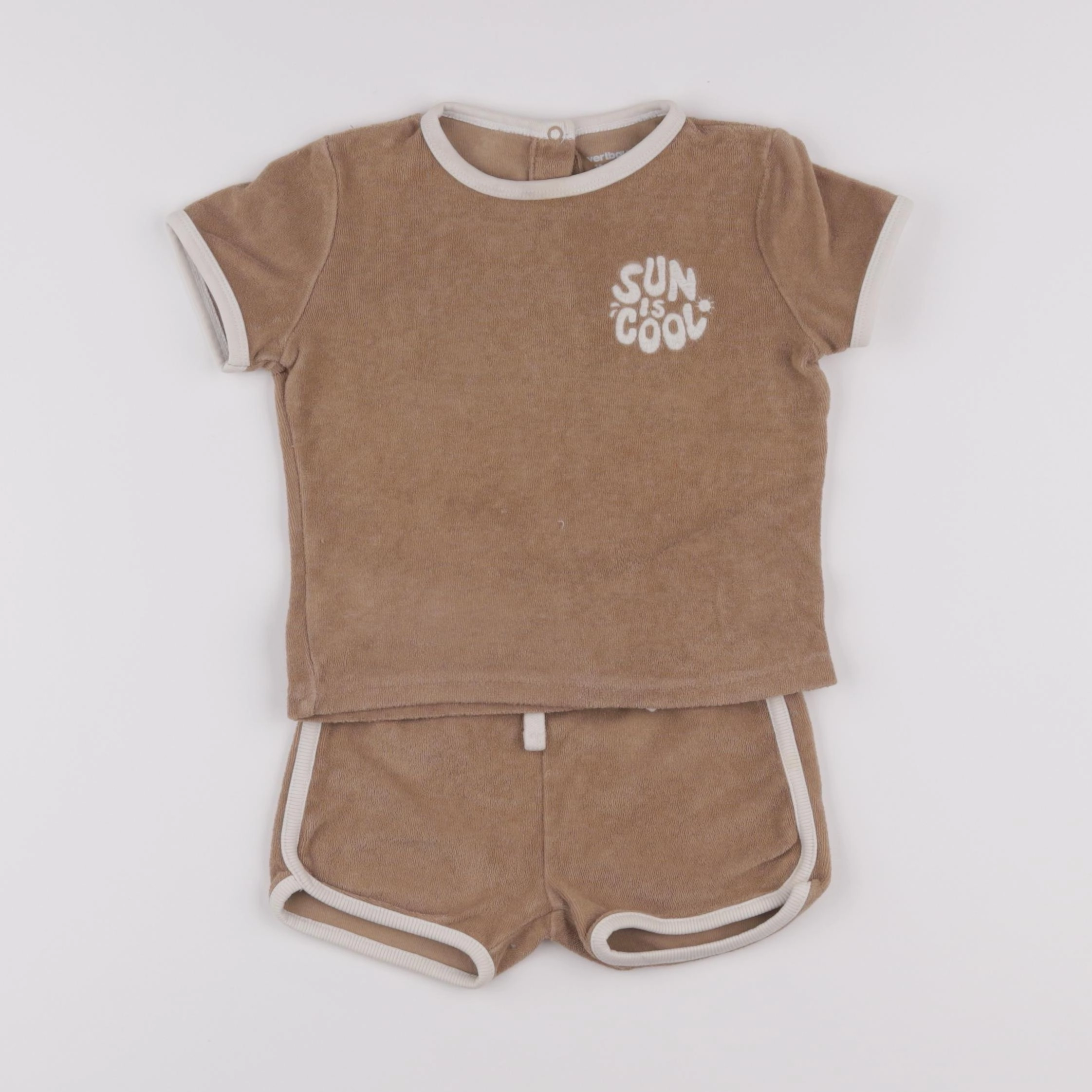 Vertbaudet - ensemble marron - 18 mois