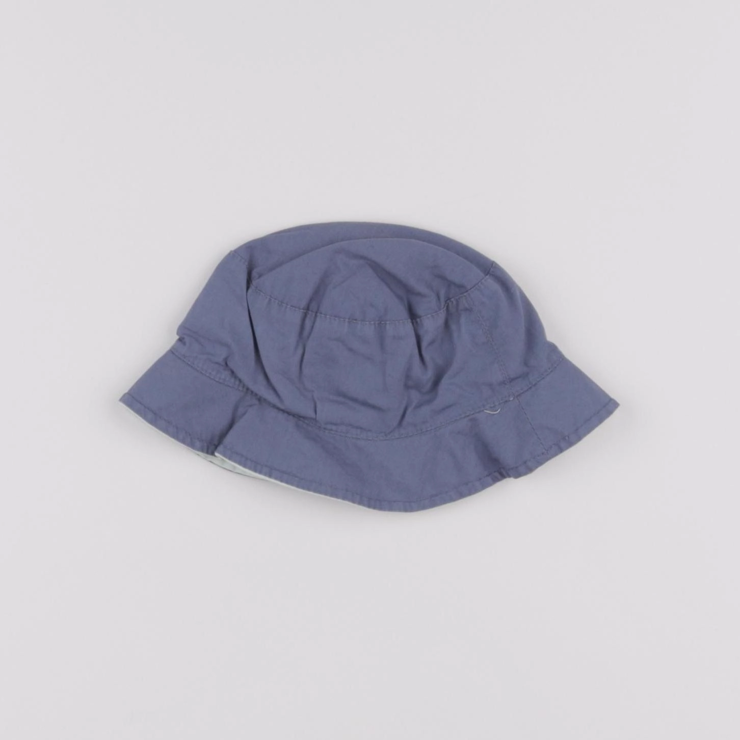 Vertbaudet - chapeau réversible bleu - 3/6 mois