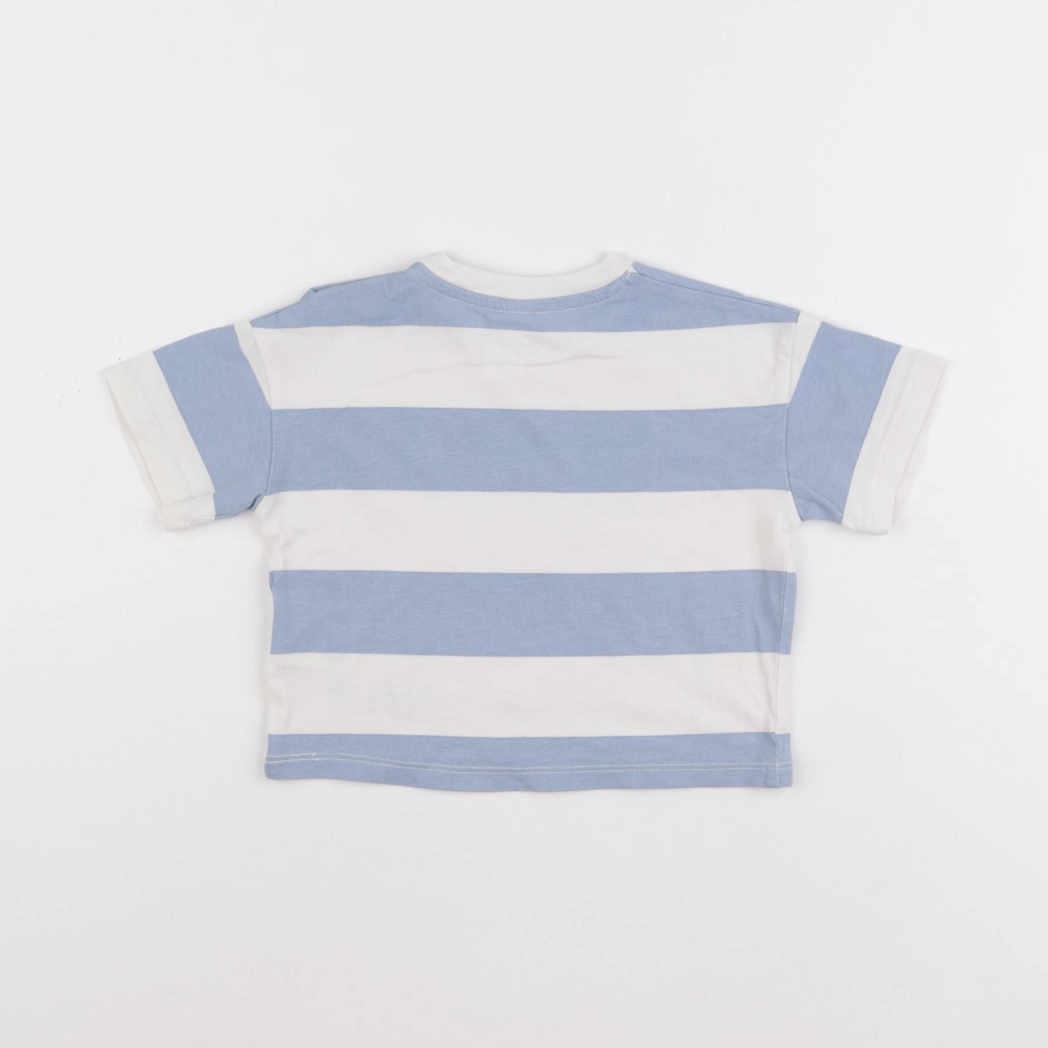 H&M - tee-shirt bleu - 6 mois