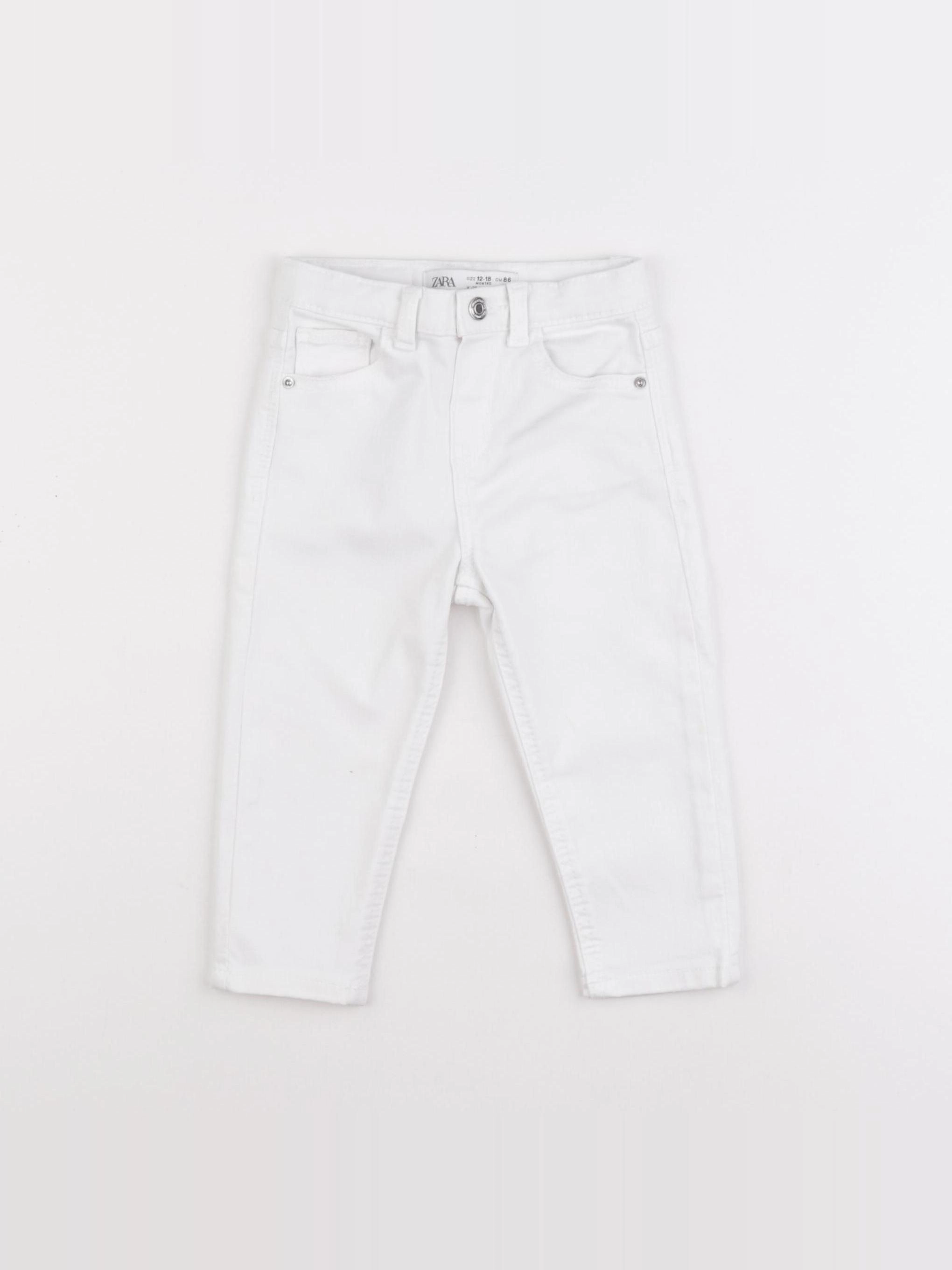 Zara - jean blanc - 12/18 mois
