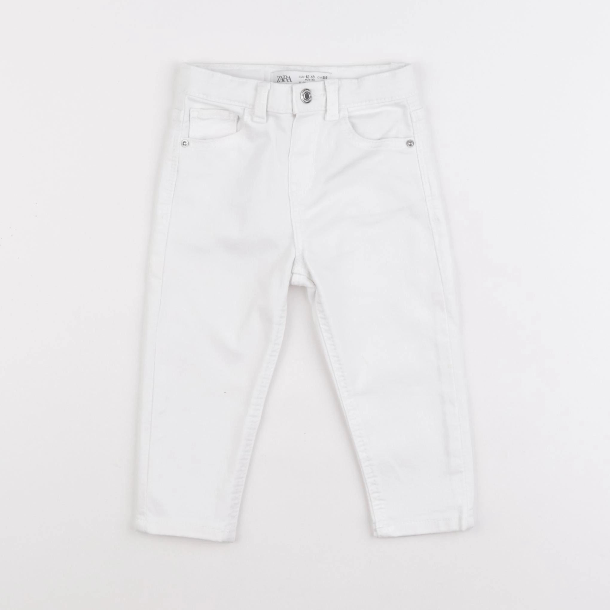 Zara - jean blanc - 12/18 mois