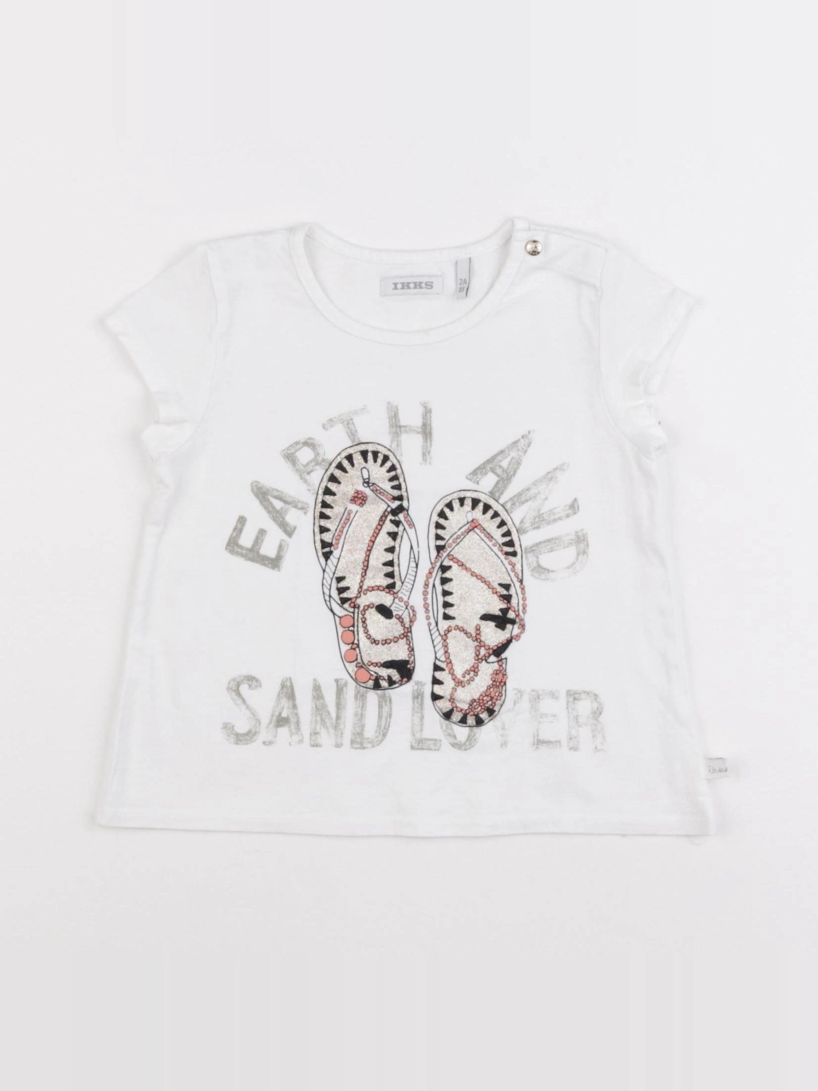 IKKS - tee-shirt blanc - 2 ans