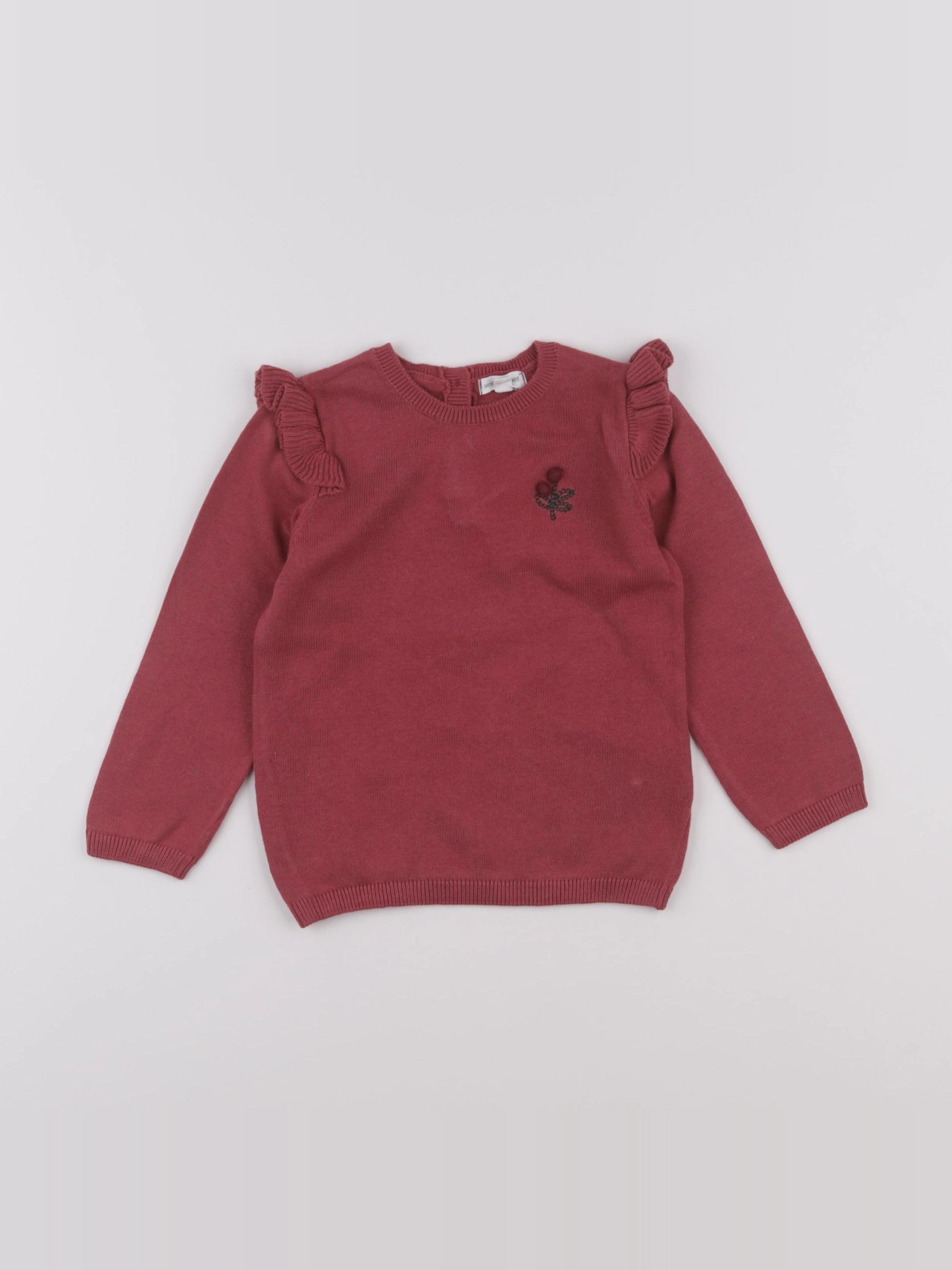 Vertbaudet - pull rouge - 2 ans