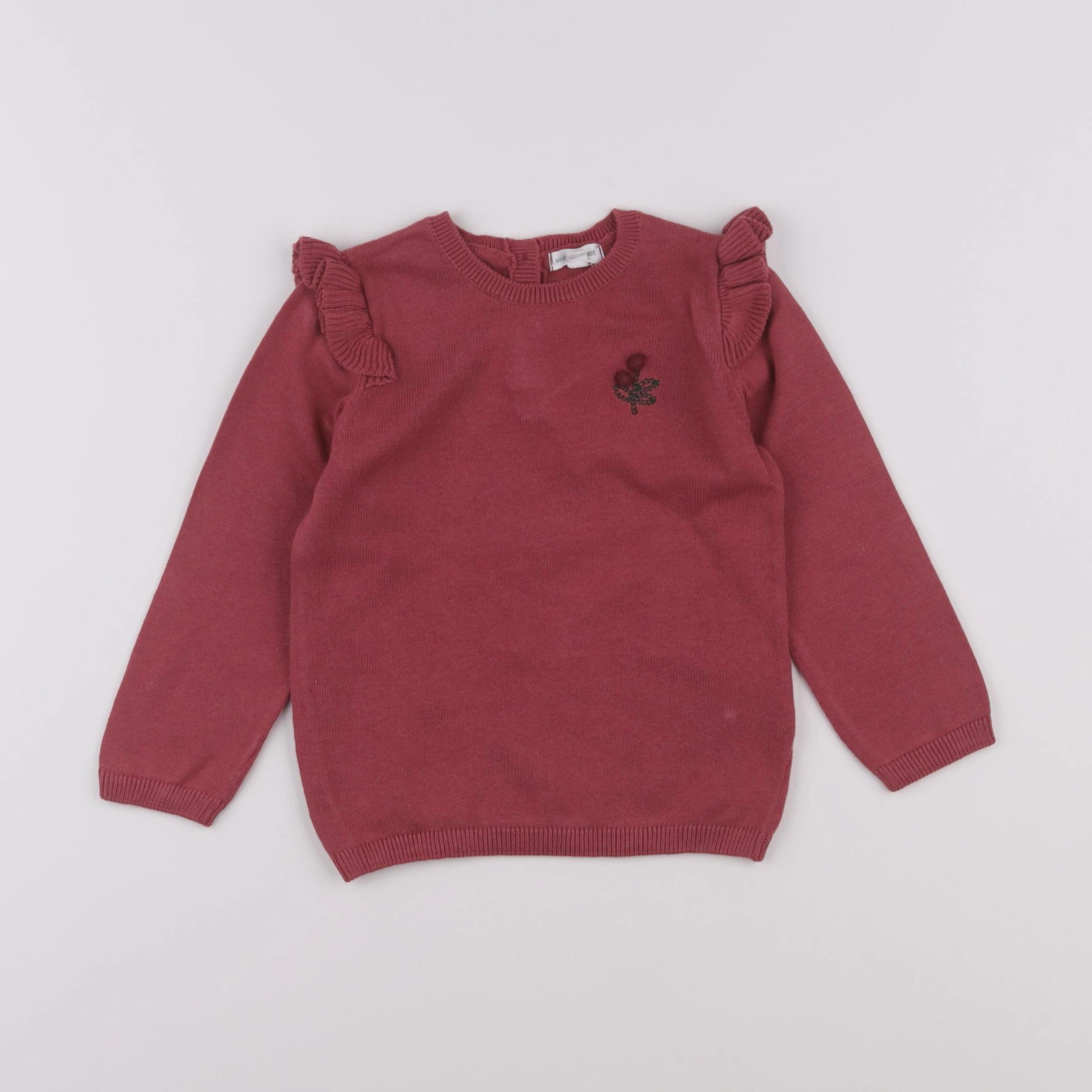 Vertbaudet - pull rouge - 2 ans