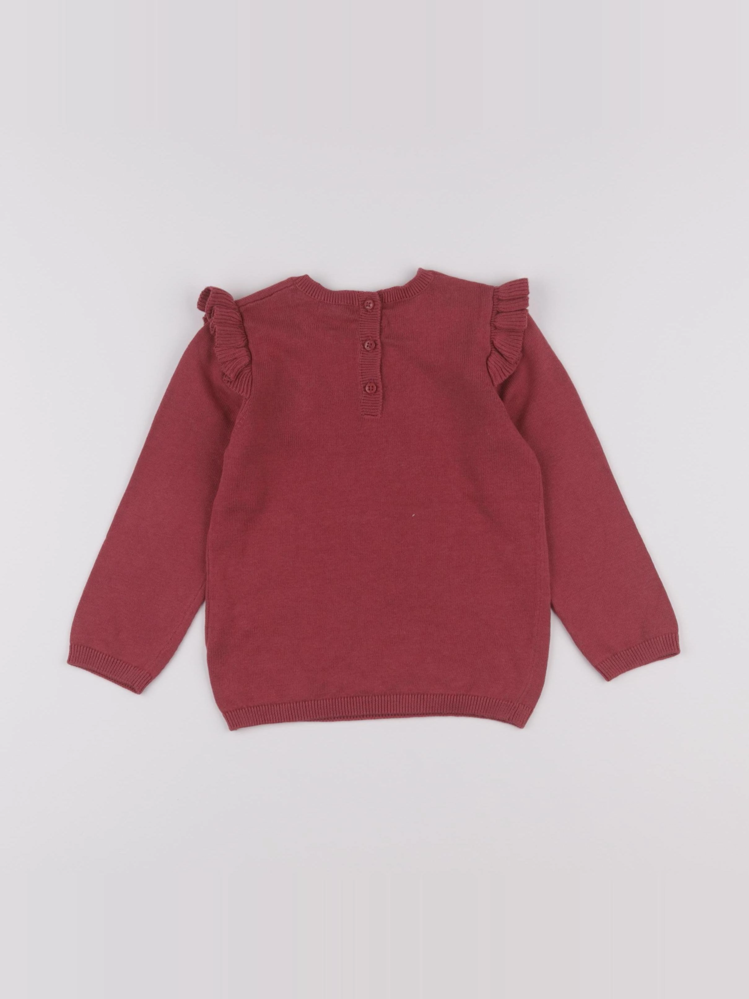 Vertbaudet - pull rouge - 2 ans