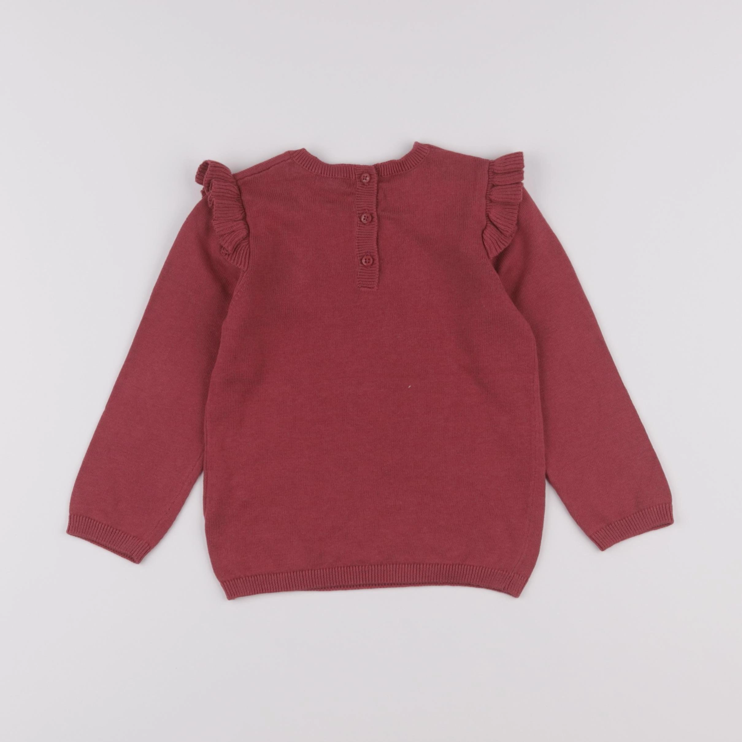 Vertbaudet - pull rouge - 2 ans
