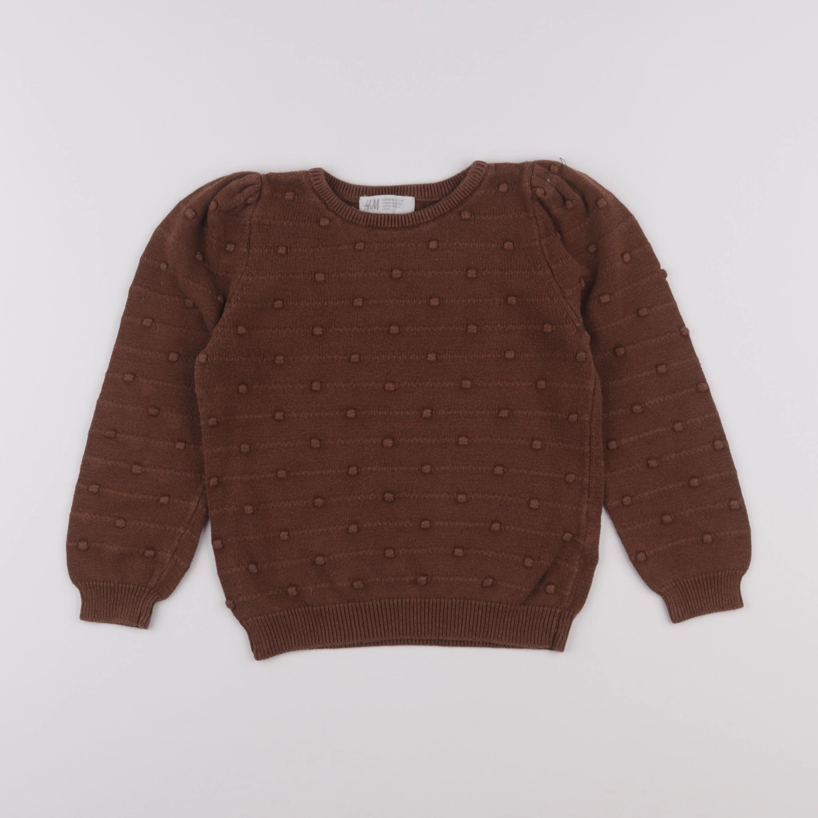 H&M - pull marron - 4/6 ans