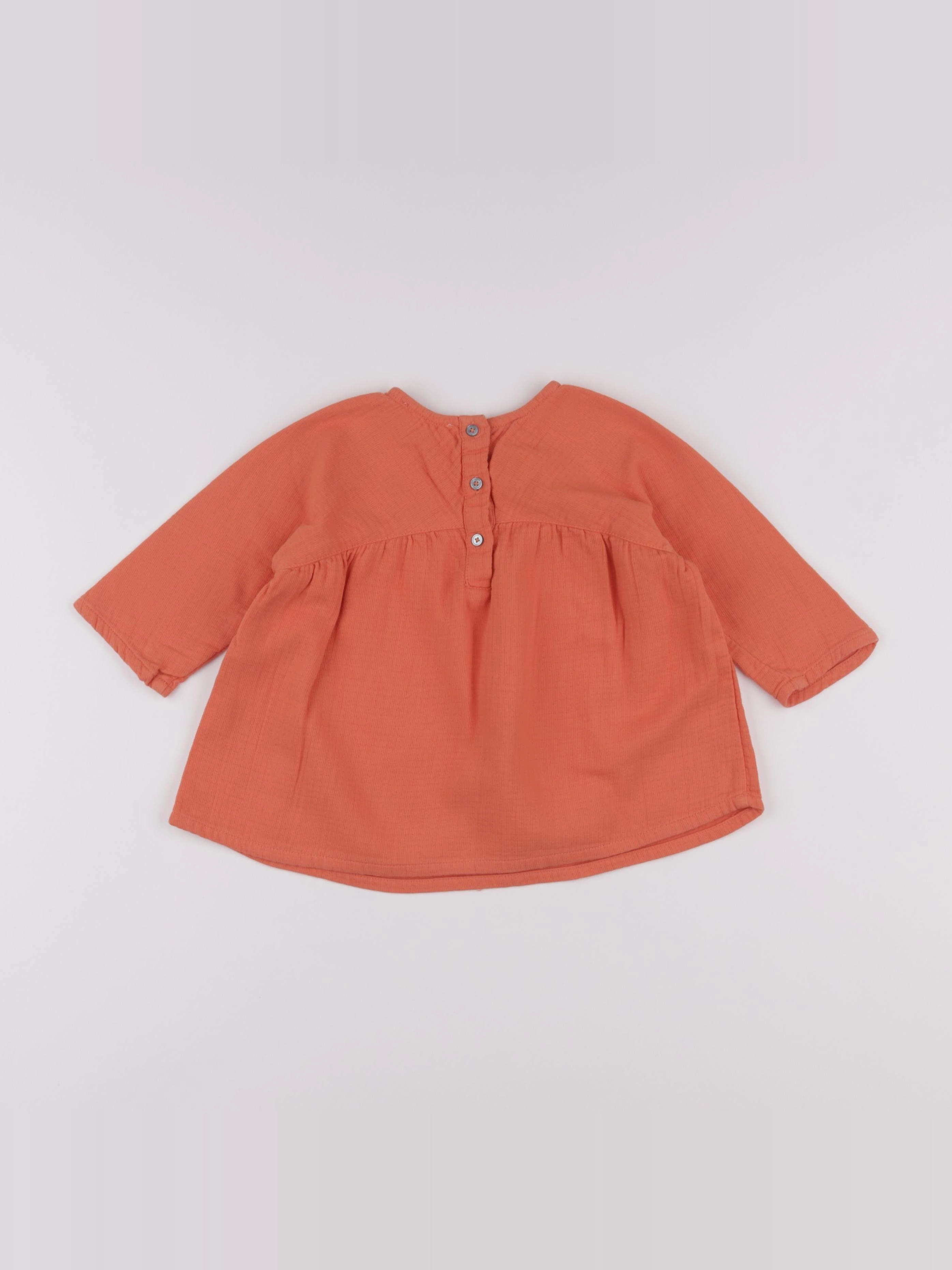 Monoprix - blouse orange - 3 ans