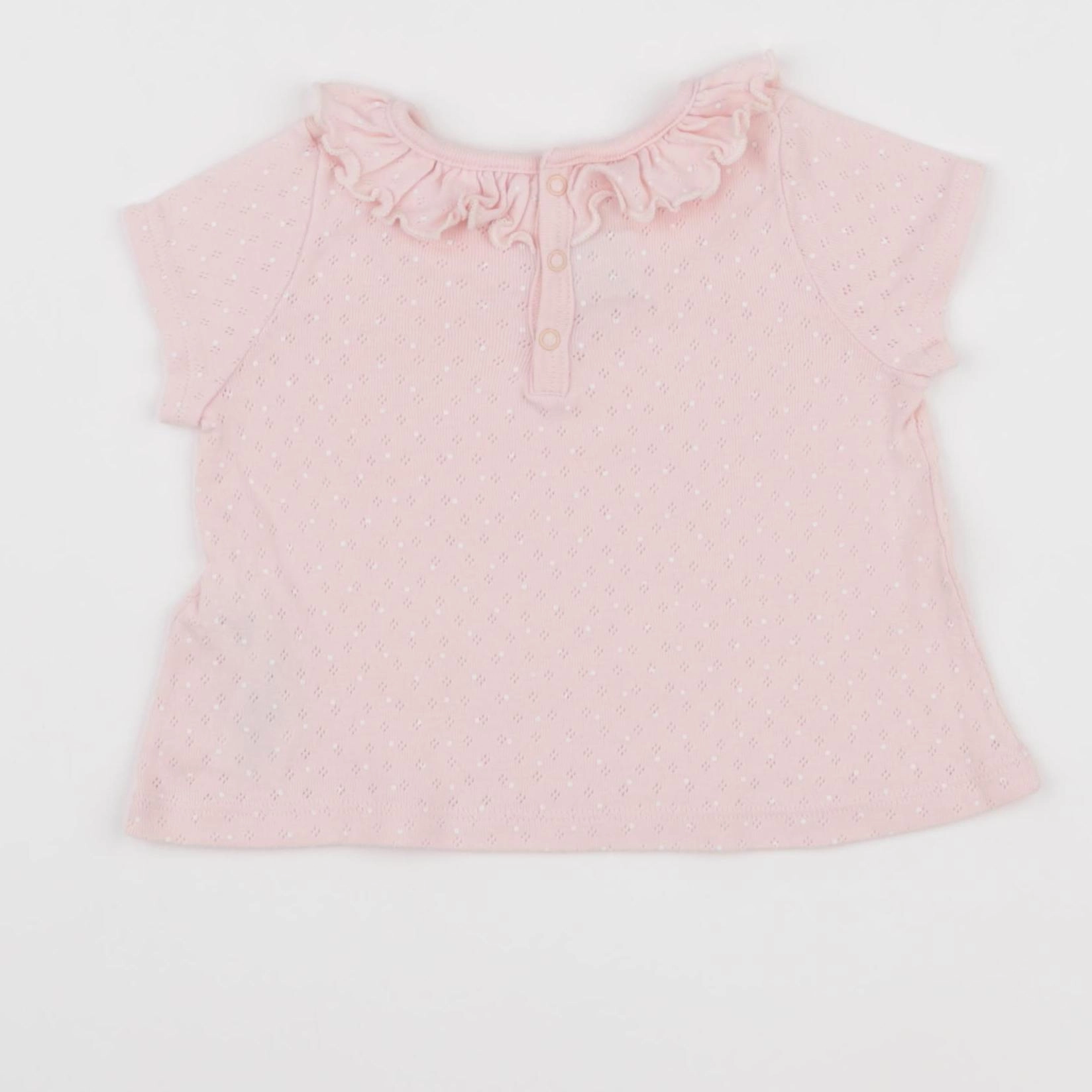 Petit Bateau - tee-shirt rose - 12 mois