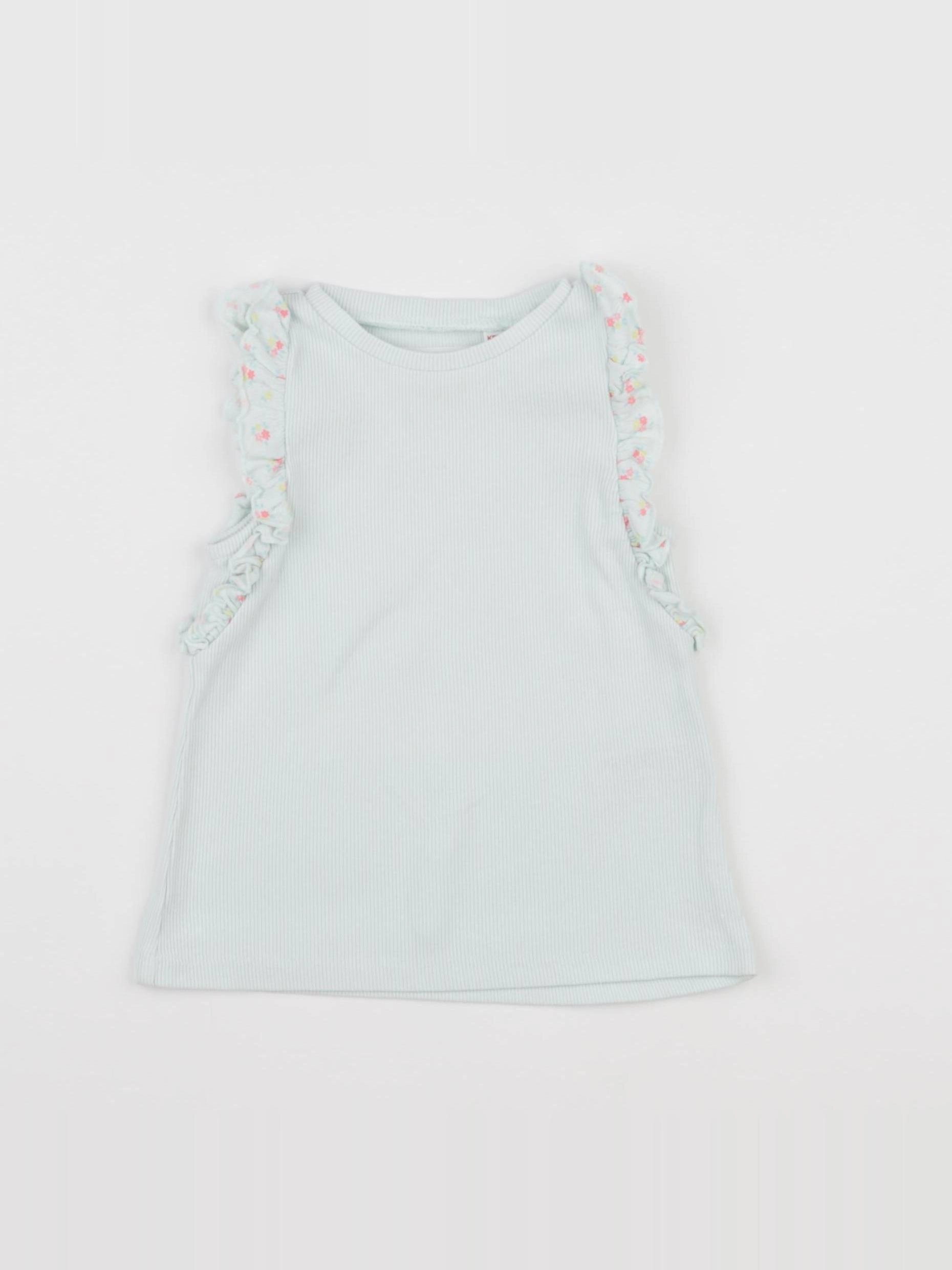 Zara - débardeur bleu - 12/18 mois