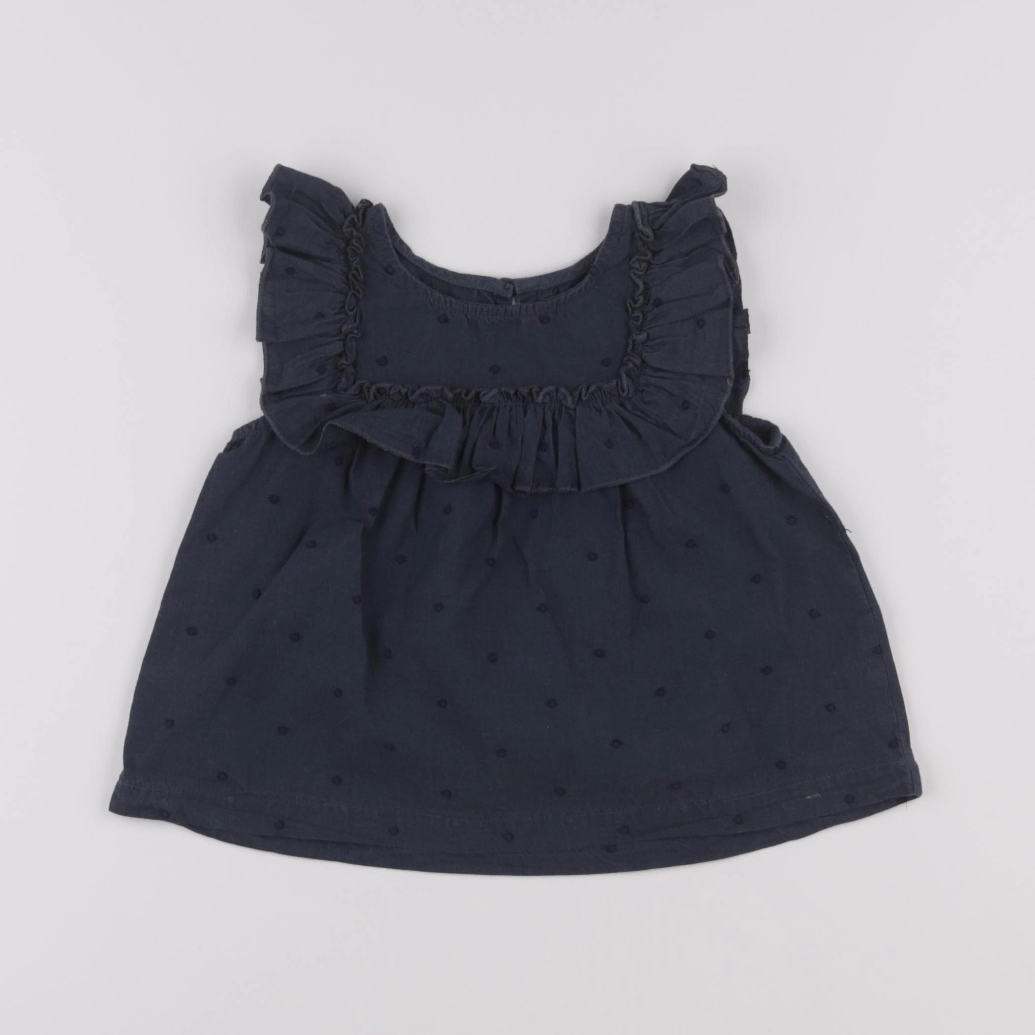 Monoprix - blouse bleu - 3 ans